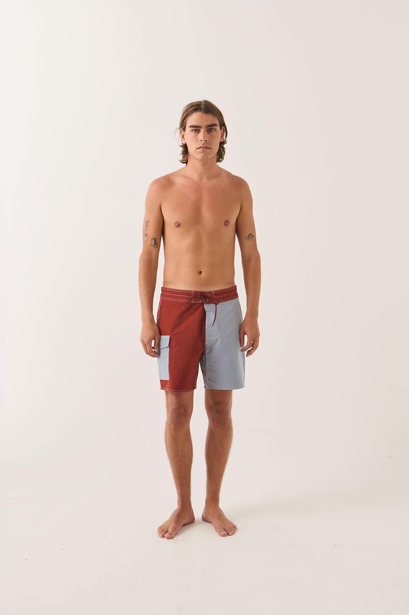 brixton-classic-trunk-17-boardshorts-dark-brick image 2