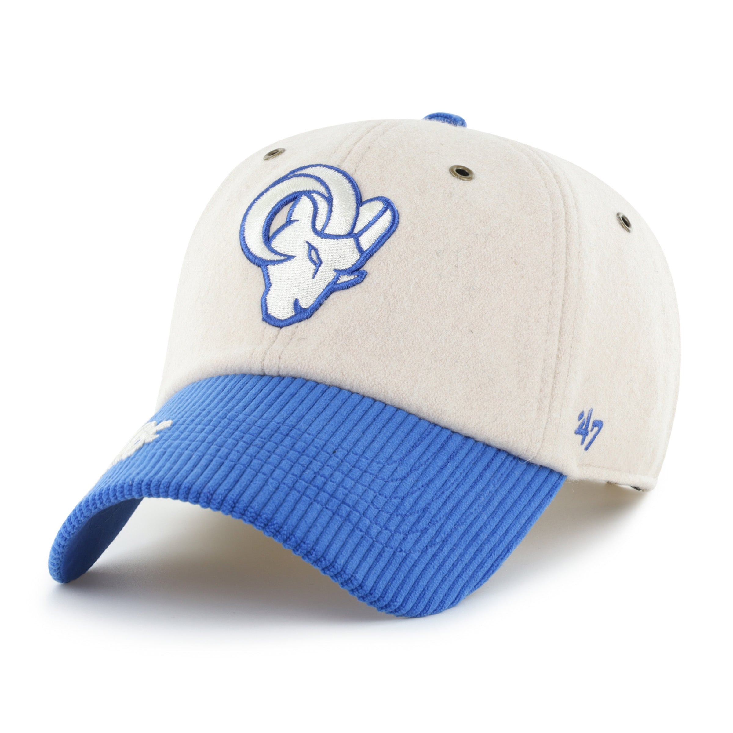 47-brand-rams-rope-script-two-tone-clean-up-cap-natural-wolle image 3