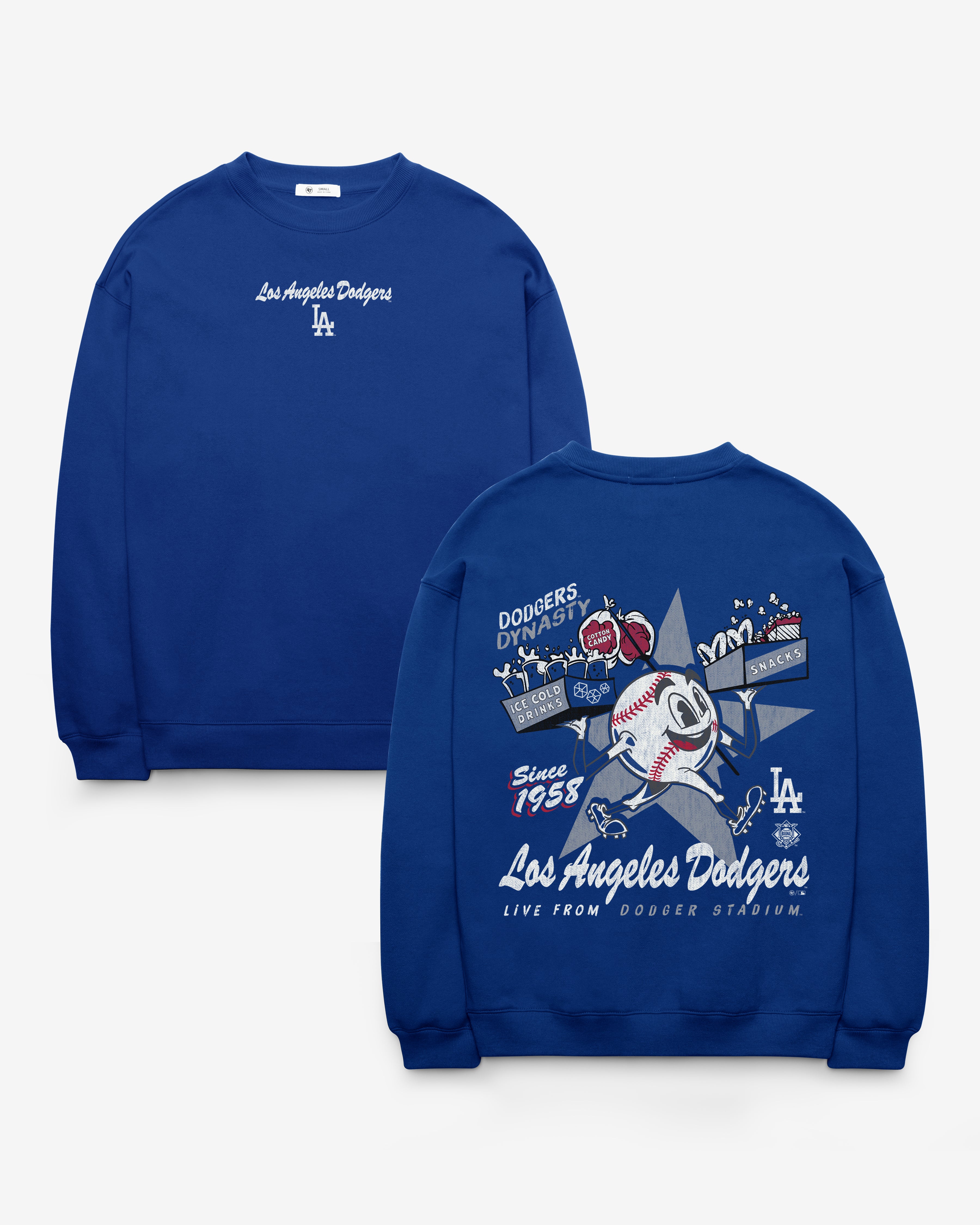 47-headline-fan-fuel-crew-sweatshirt-dodgers-royal-damen image 1