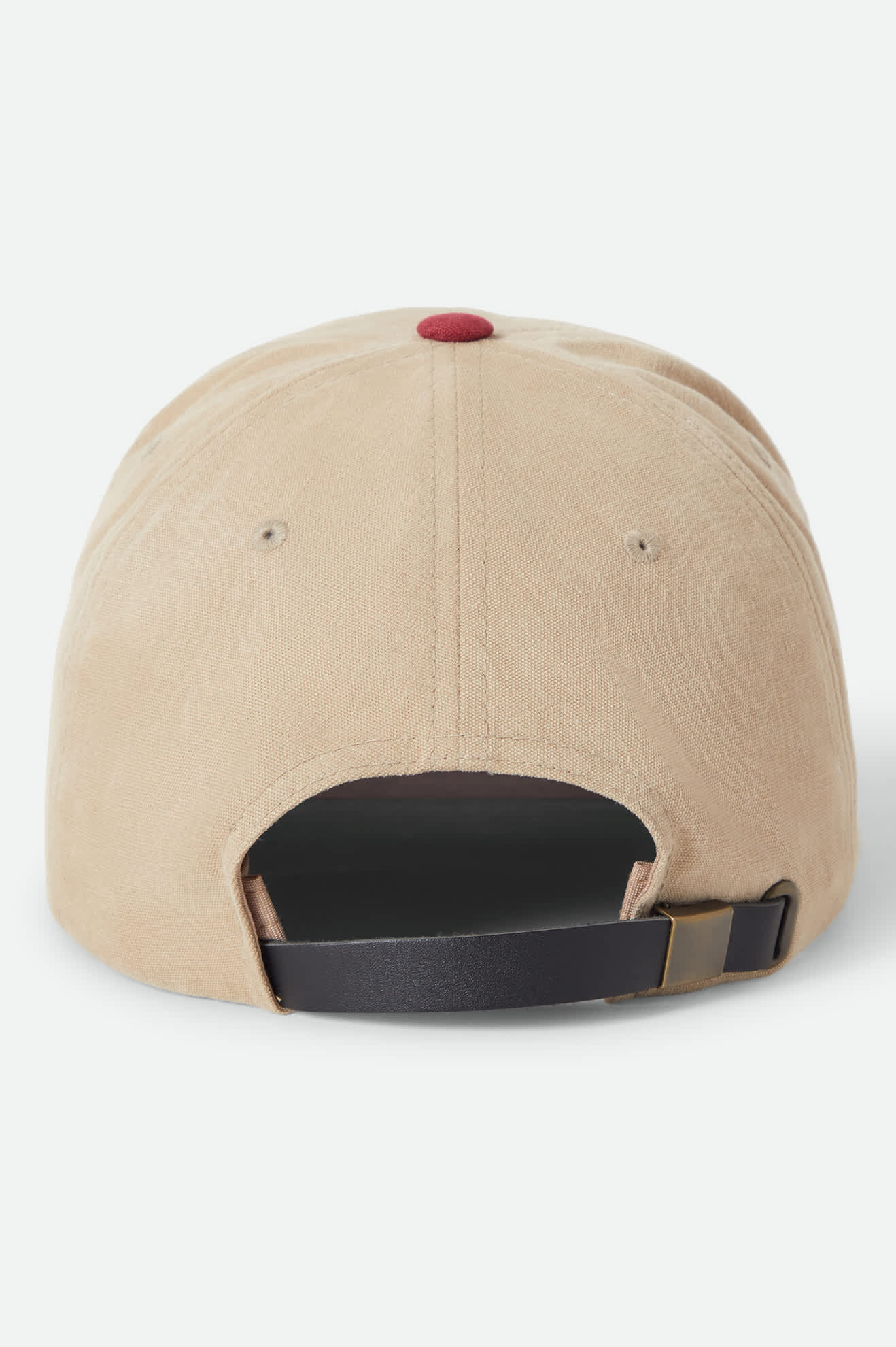 brixton-big-b-adjustable-baseball-cap-sand-burgundy image 2