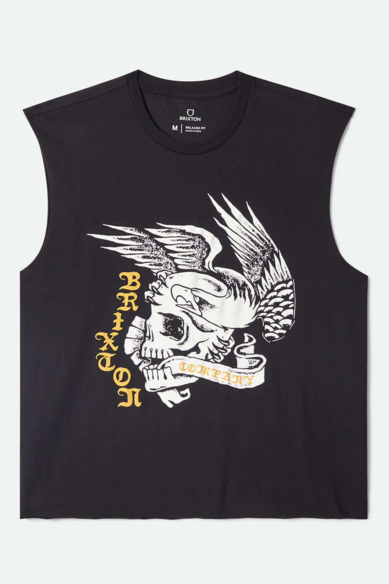 brixton-wolcott-muscle-tank-schwarz-boxy-baumwolle image 1