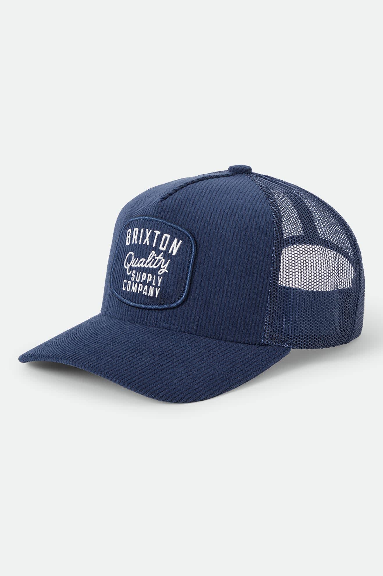brixton-hubal-trucker-hat-dark-navy-corduroy-snapback image 1