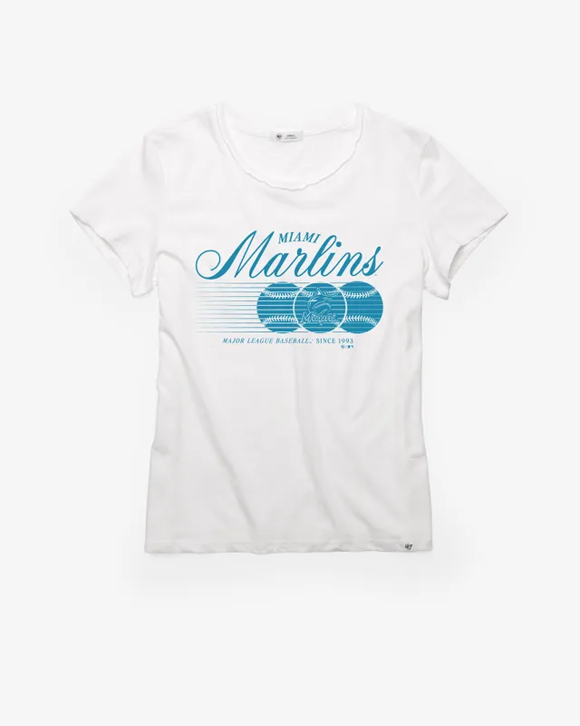 47-brand-frankie-tee-miami-marlins-t-shirt-white-wash-damen image 1