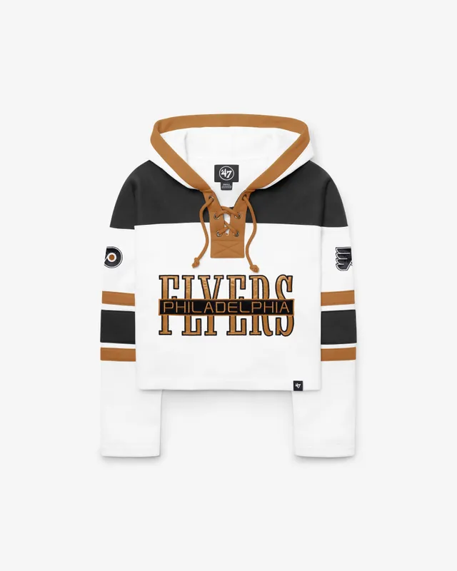 47-lacer-philadelphia-flyers-damen-hoodie-white-wash-cropped image 1