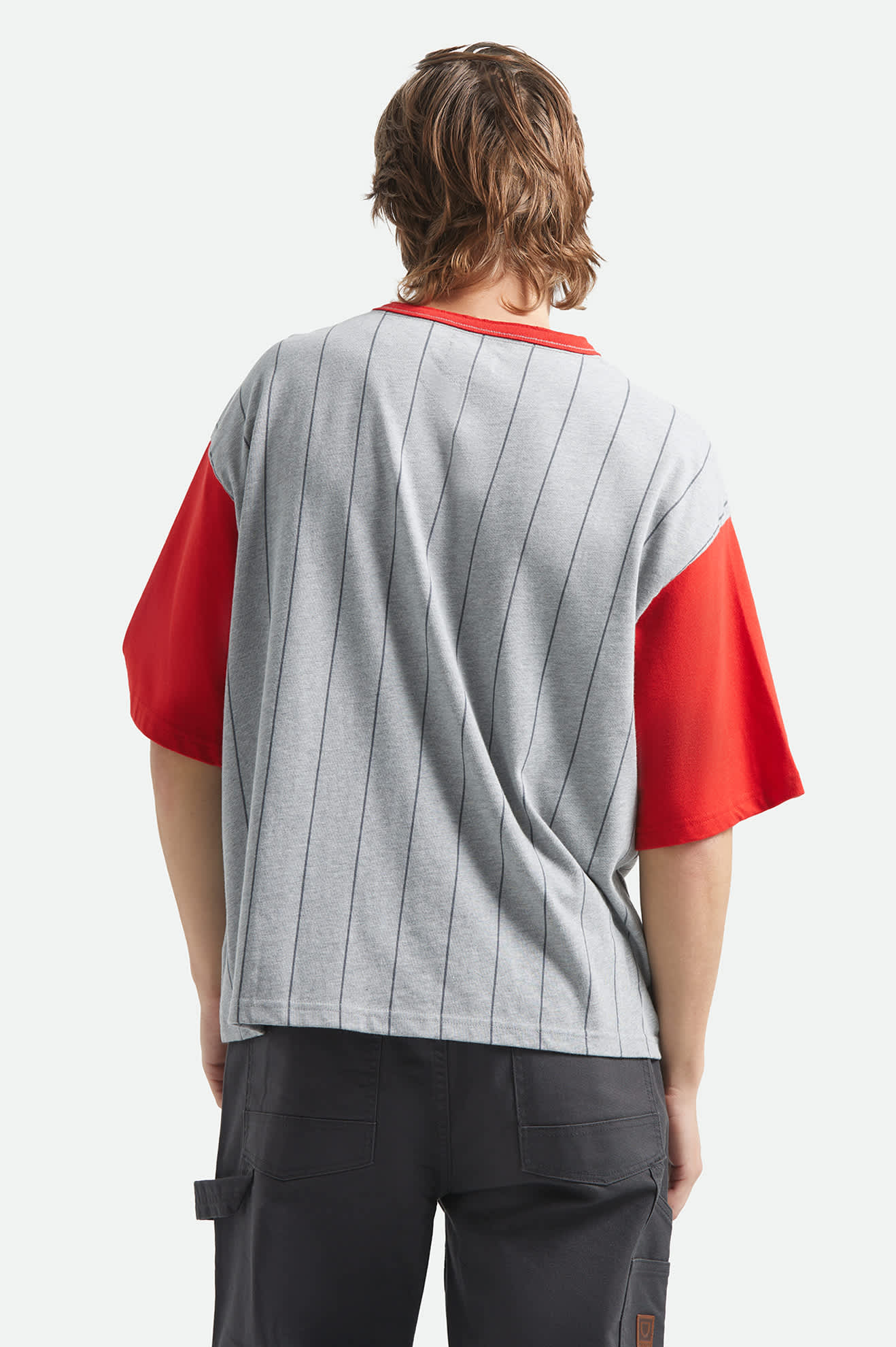 brixton-boxy-baseball-t-shirt-heather-grey-adrenaline-baumwolle image 4