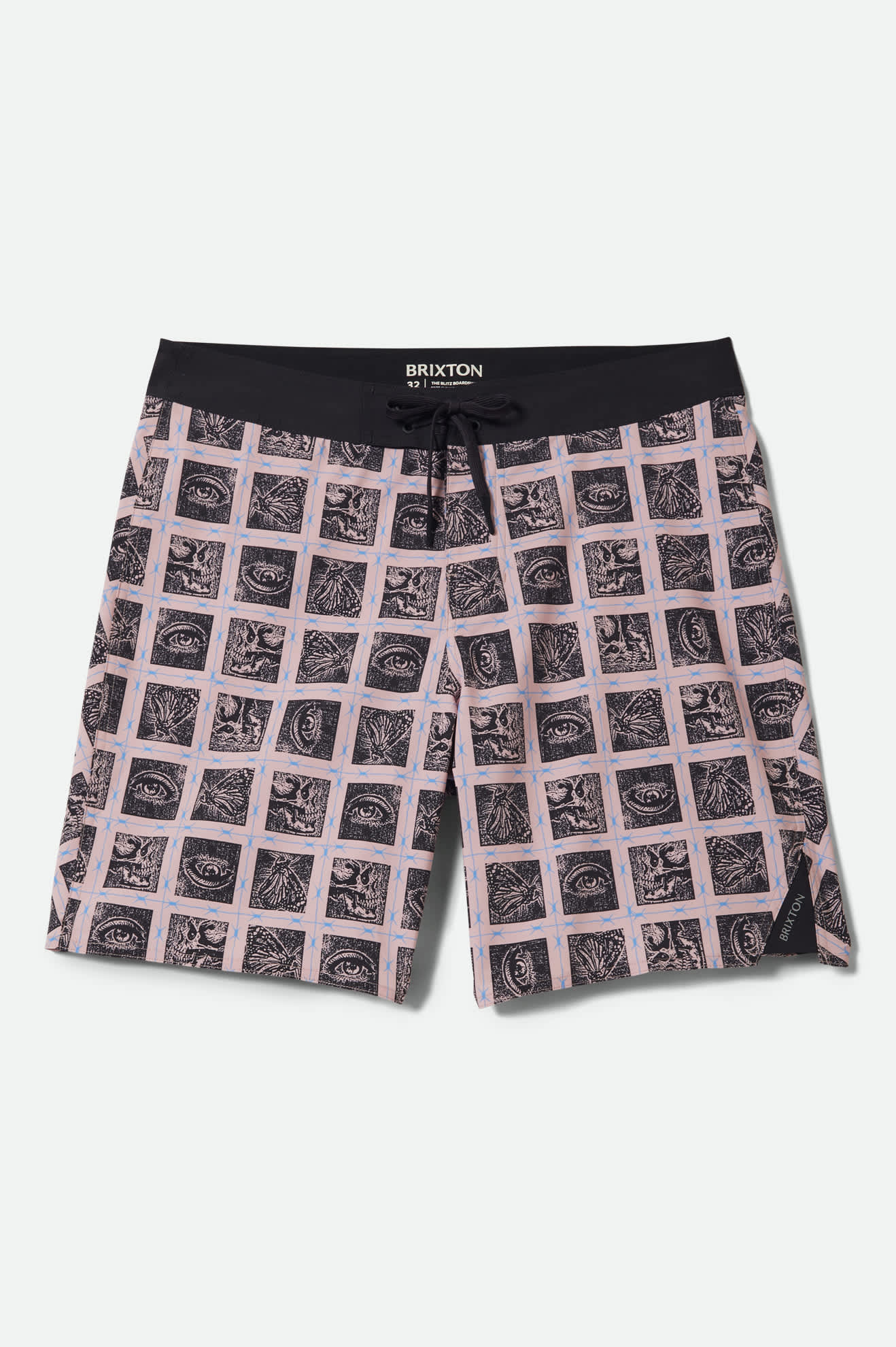 brixton-blitz-boardshort-19-silver-pink-black-herren image 1