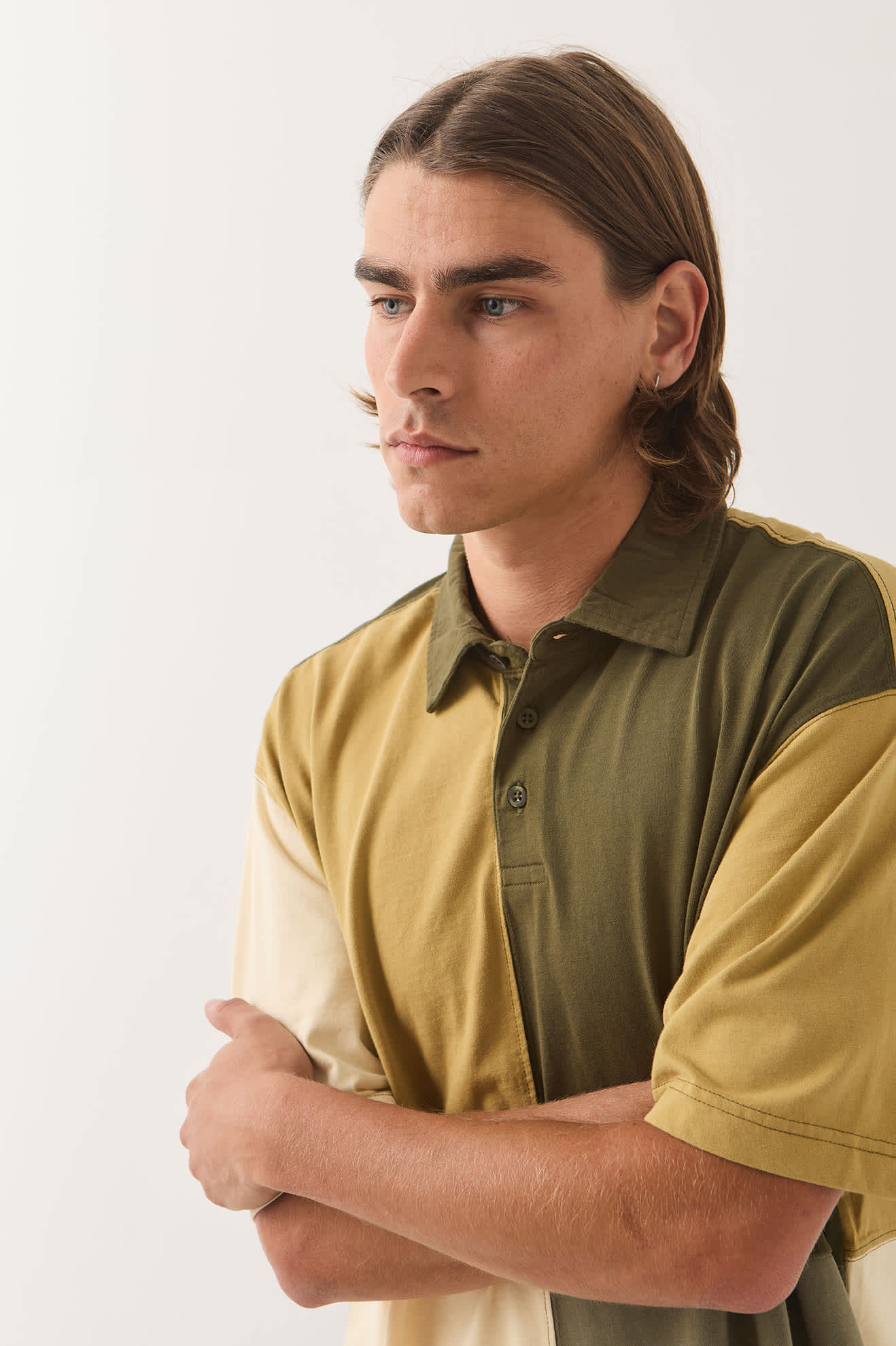 brixton-deco-relaxed-polo-poloshirt-tonal-color-block-baumwolle image 4