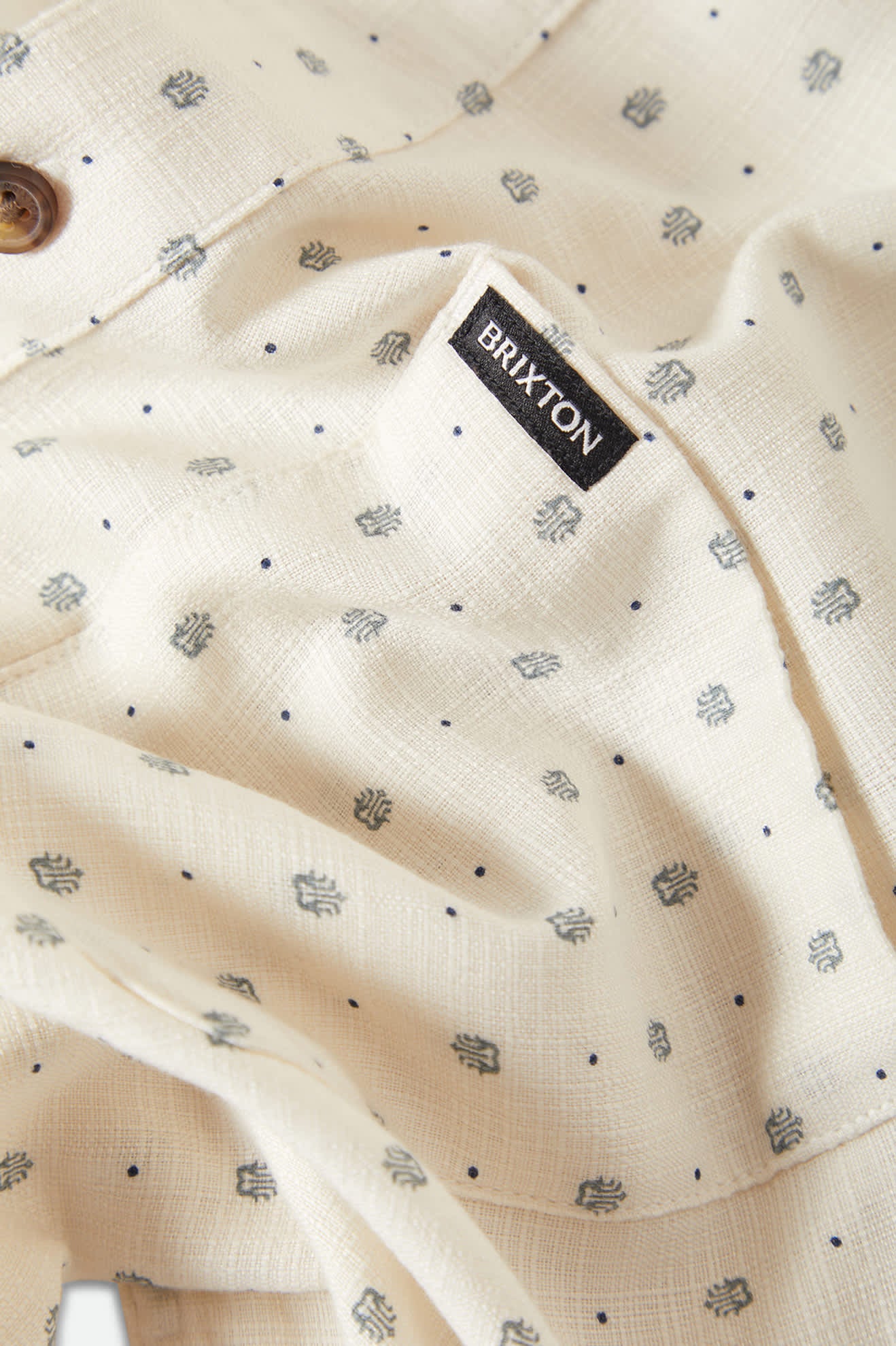 brixton-charter-slub-kurzarmhemd-off-white-micro-geo image 6