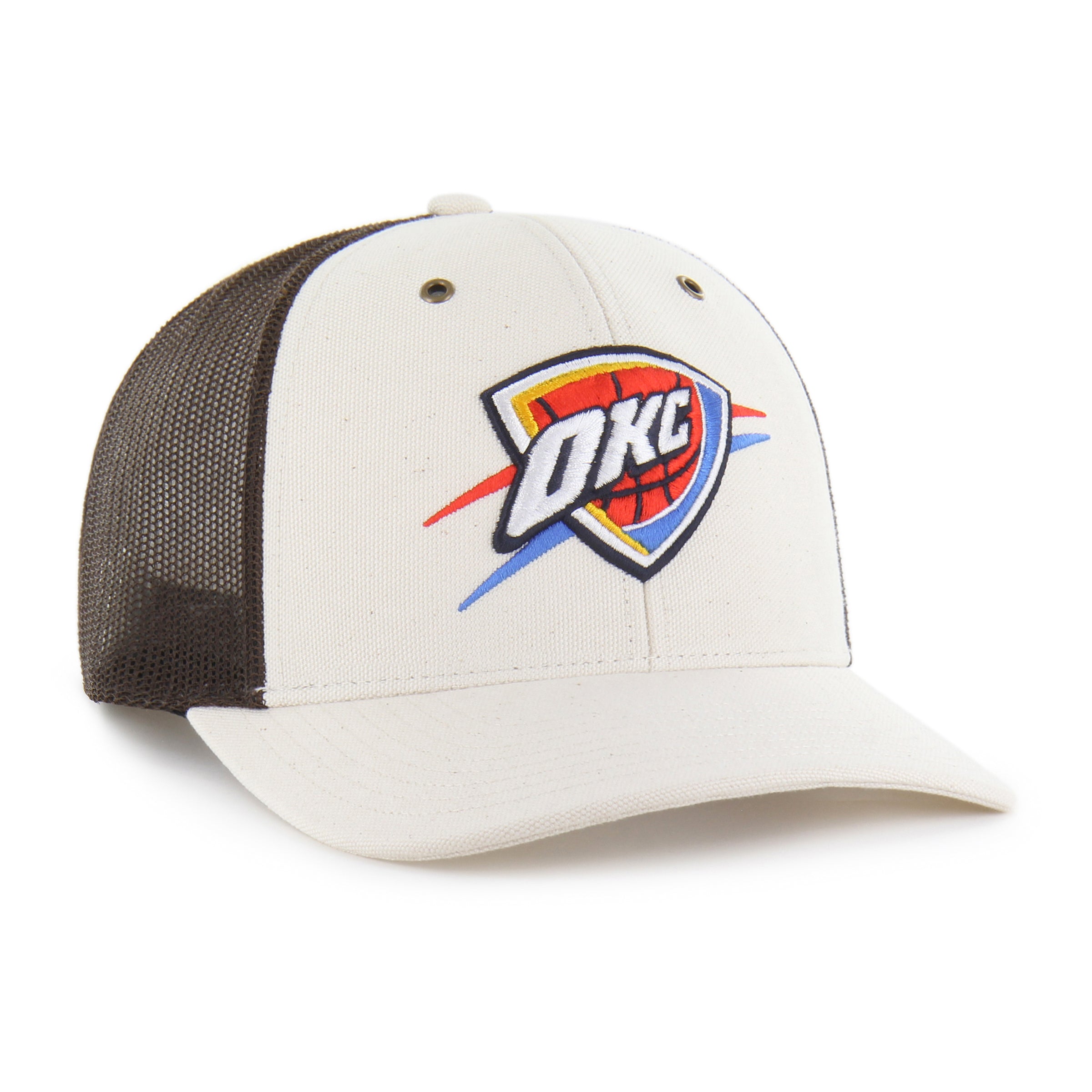 47-trucker-oklahoma-city-thunder-carhartt-undyed-cap-natural image 4