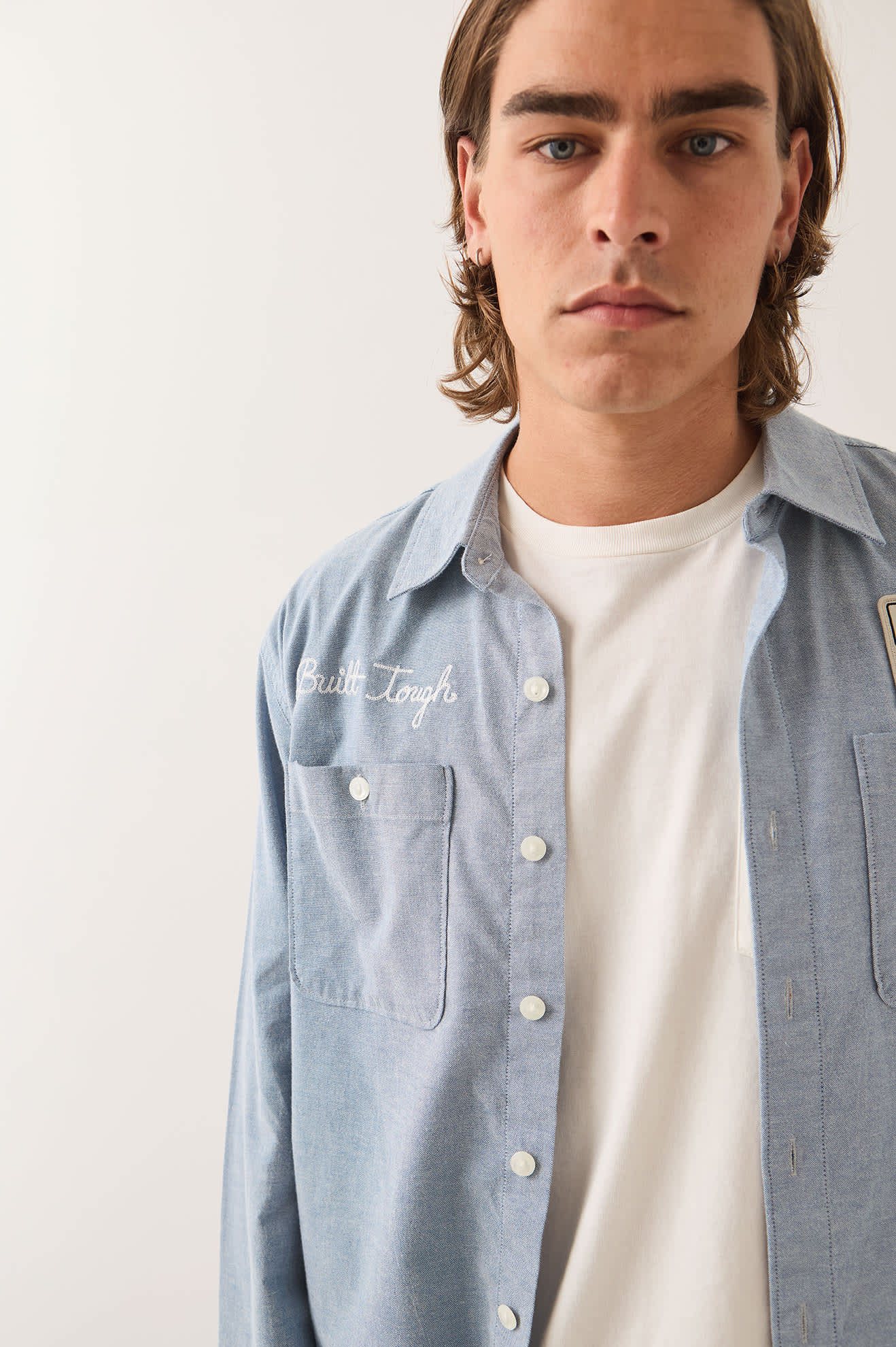 brixton-ford-workshirt-blue-chambray-button-up-stretch image 8