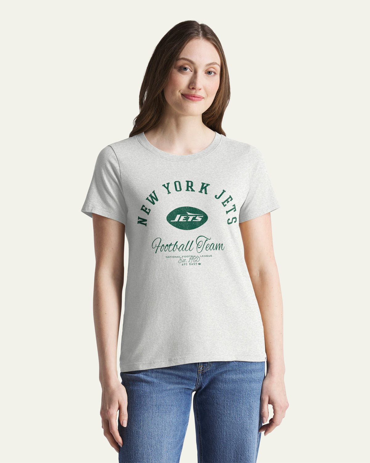 47-brand-everyday-tee-new-york-jets-t-shirt-grau-damen-baumwolle image 1