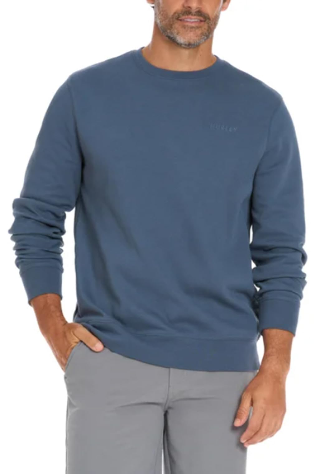 hurley-sweatshirt-herren-rundhals-blau-pullover-gr-e-m image 3
