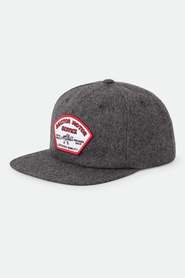 brixton-dyson-snapback-schwarz-fischgrat image 1