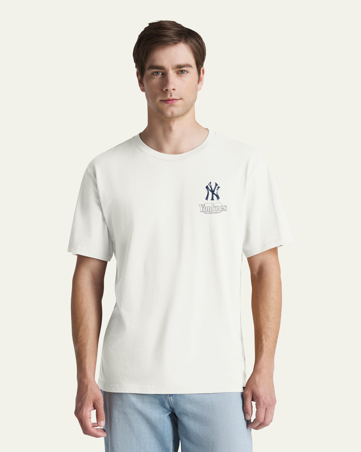 47-brand-foundation-yankees-oval-sport-t-shirt-sandstone image 2