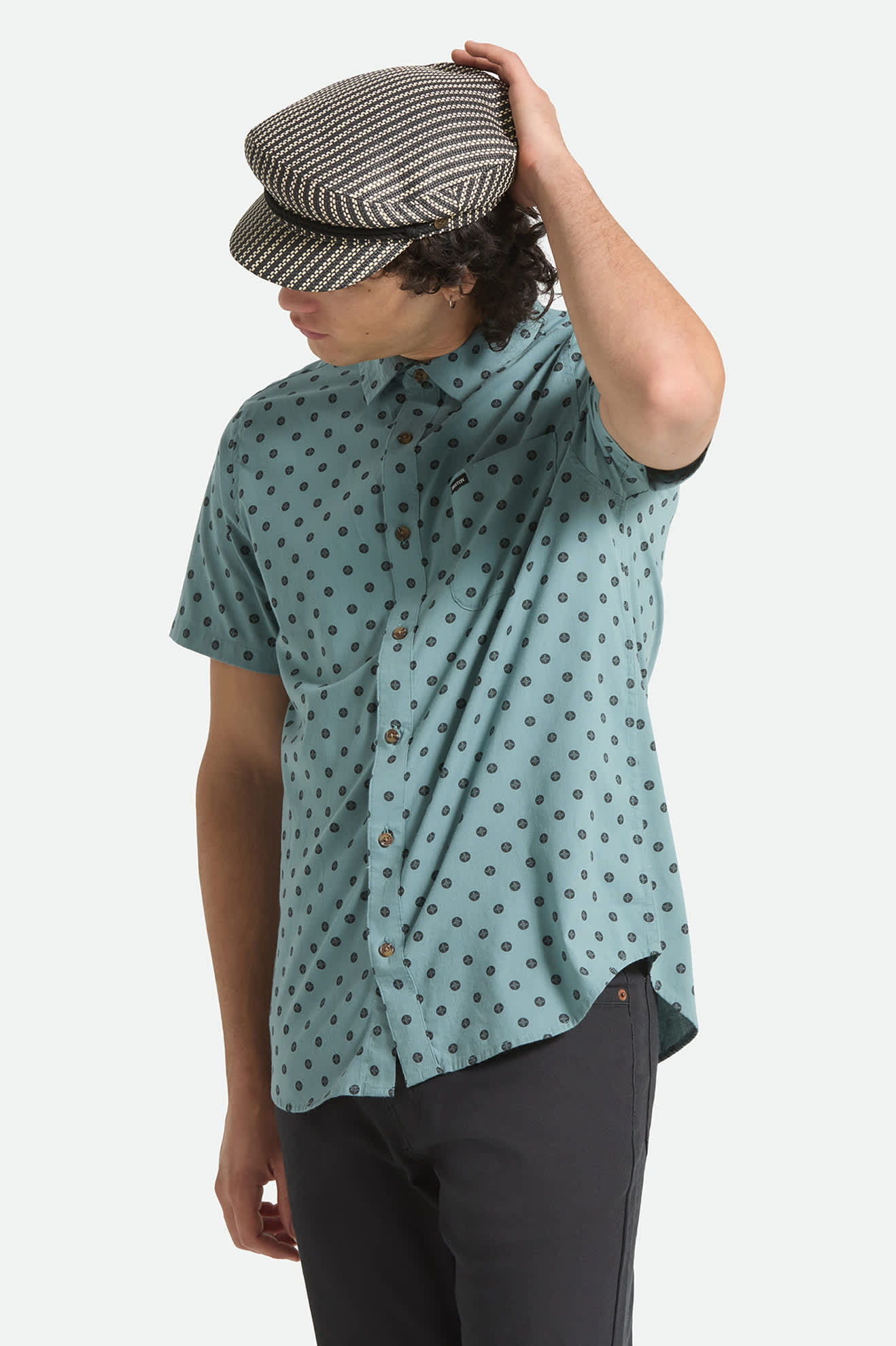 brixton-charter-print-shirt-micro-street-tile-herren image 4
