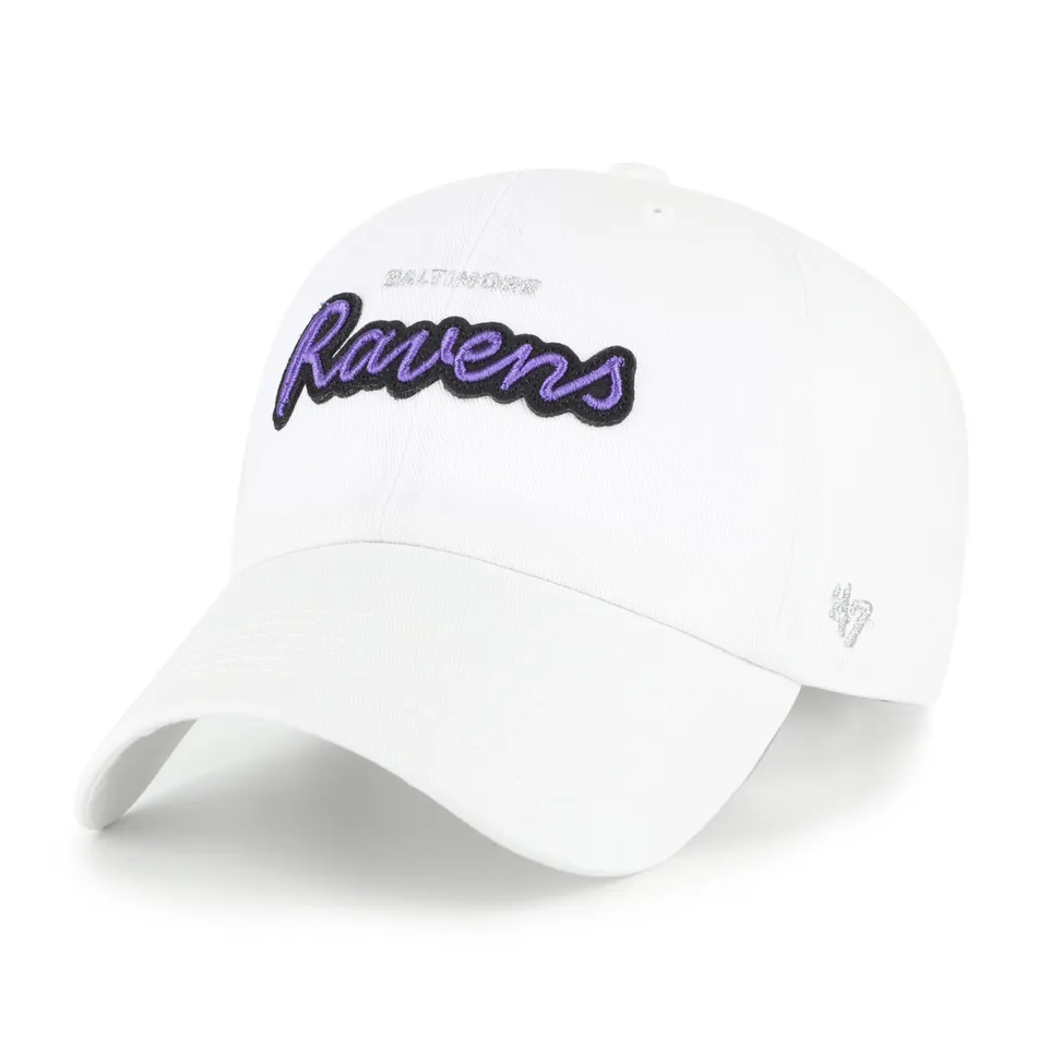 47-clean-up-baltimore-ravens-trendy-script-cap-wei-verstellbar image 1
