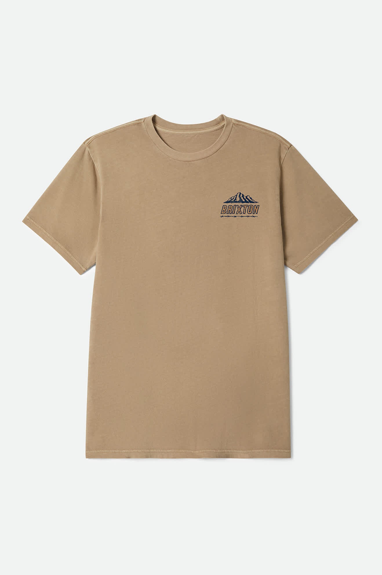 brixton-madden-t-shirt-herren-taupe-mit-pferd-print image 1