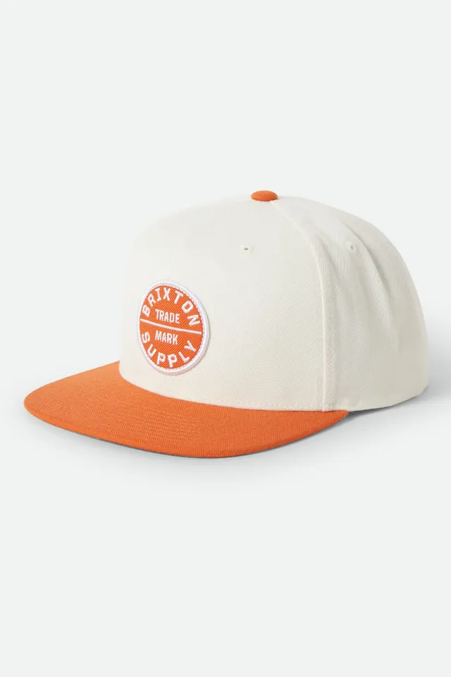 brixton-oath-iii-snapback-cap-off-white-burnt-orange image 1