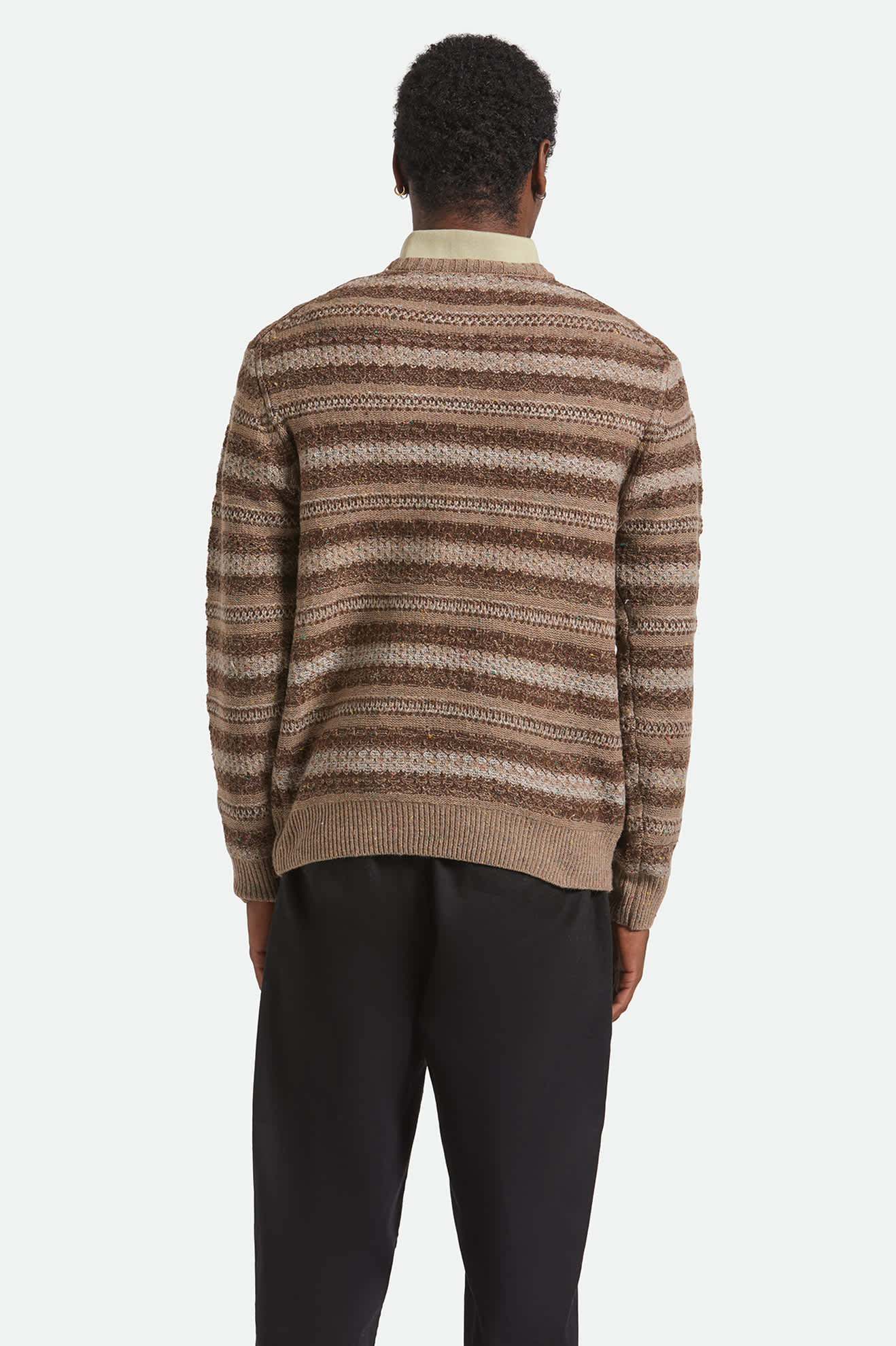 brixton-midnight-crew-sweater-multi-neutral-stripe-pulli image 5