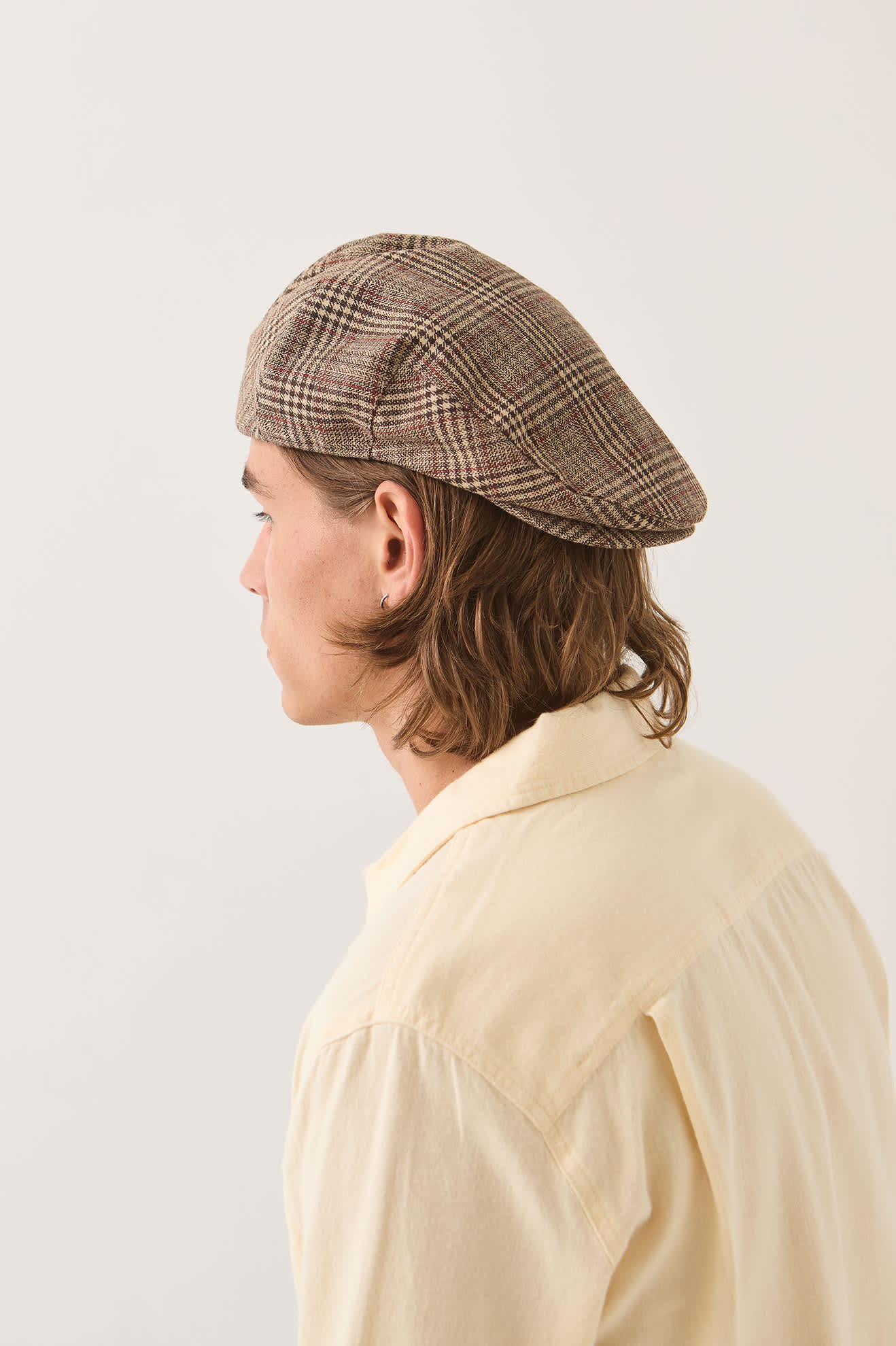 brixton-hooligan-flat-cap-brown-tan-red-plaid image 5
