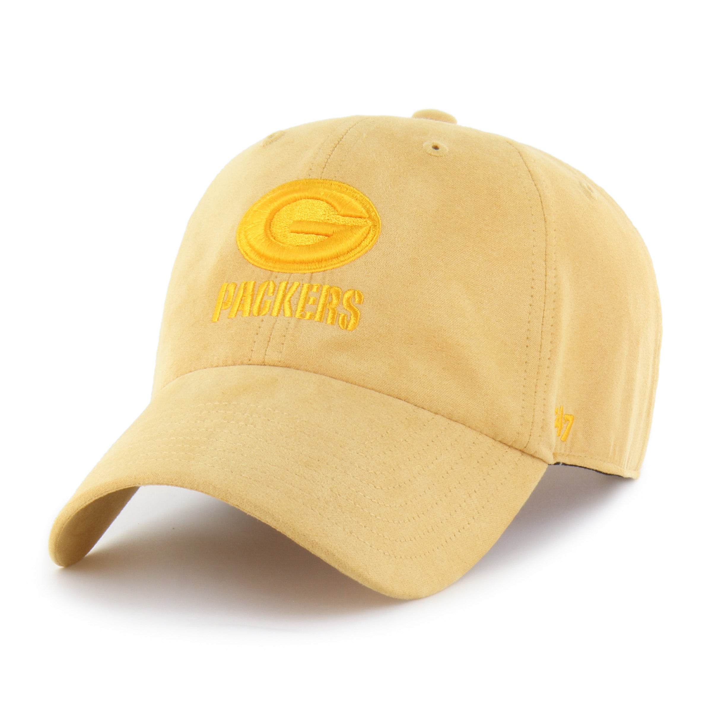 47-clean-up-green-bay-packers-cap-gold-suede-osf image 1