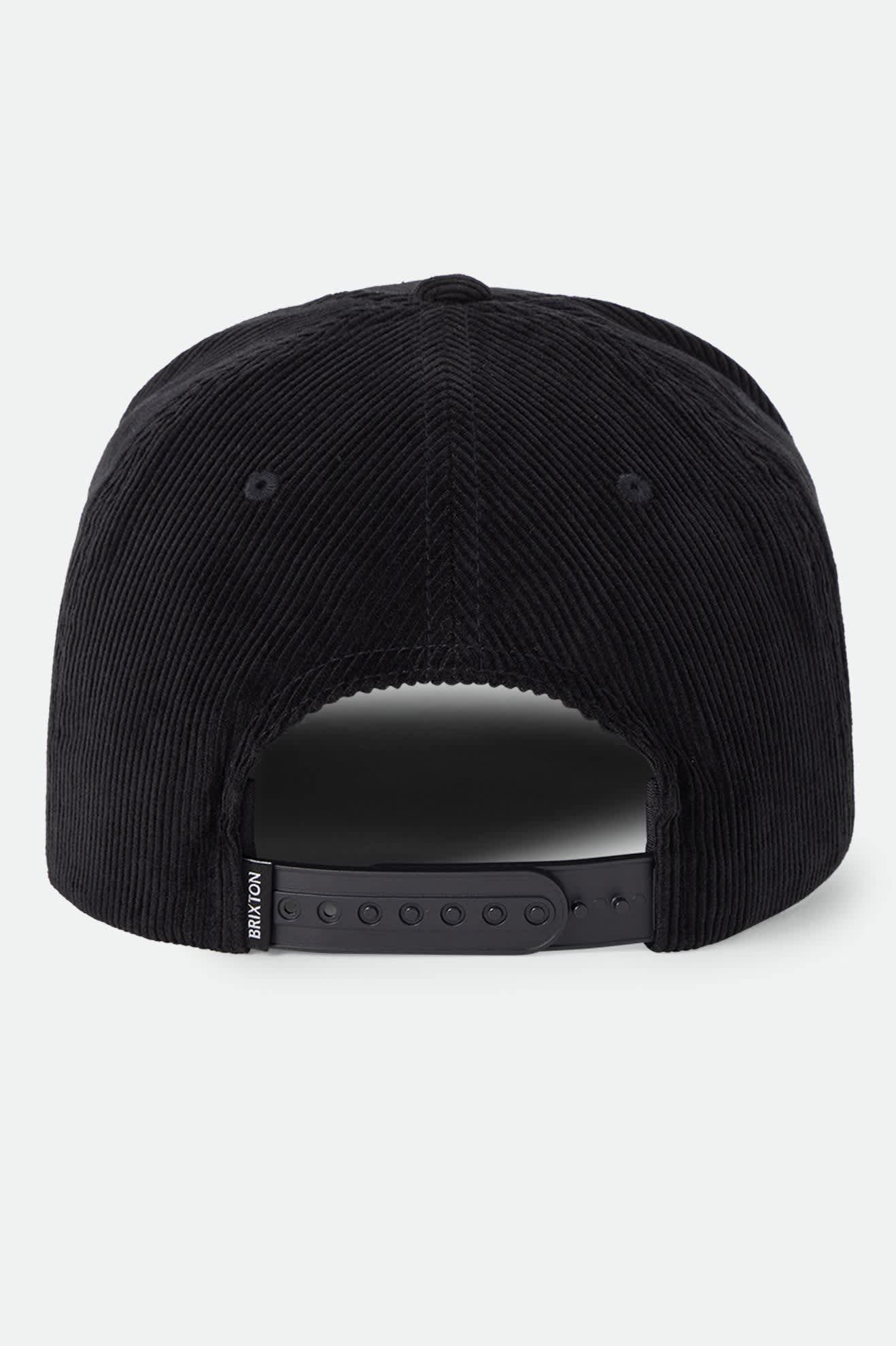 brixton-clifton-snapback-cap-cord-schwarz image 2