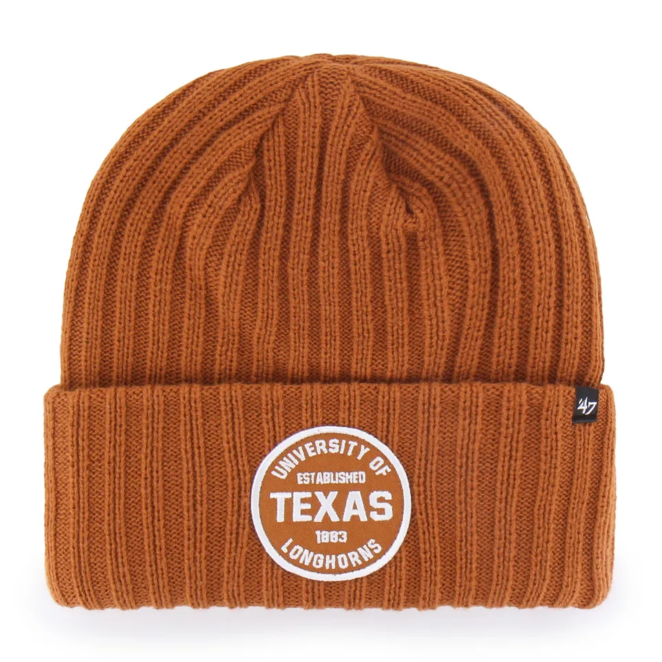47-texas-longhorns-cuff-knit-beanie-burnt-orange image 1