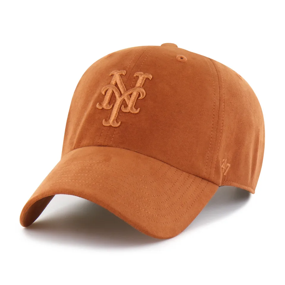 47-clean-up-ballpark-suede-new-york-mets-baseballcap-orange-osf image 1