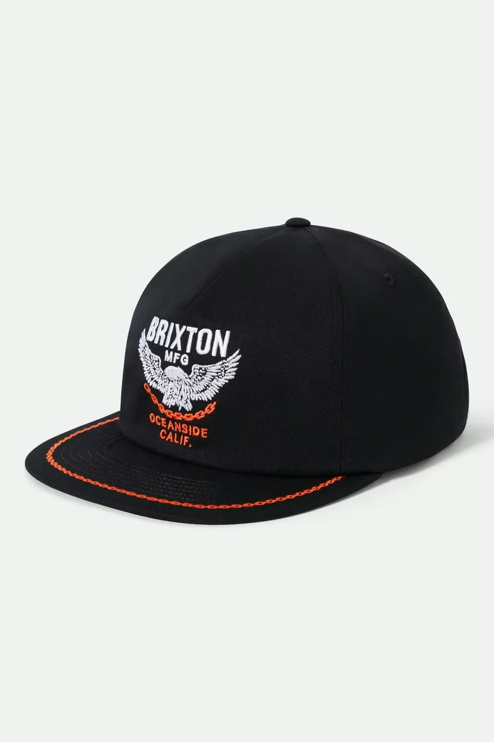 brixton-waller-snapback-black-5-panel-cap-baumwolle image 1
