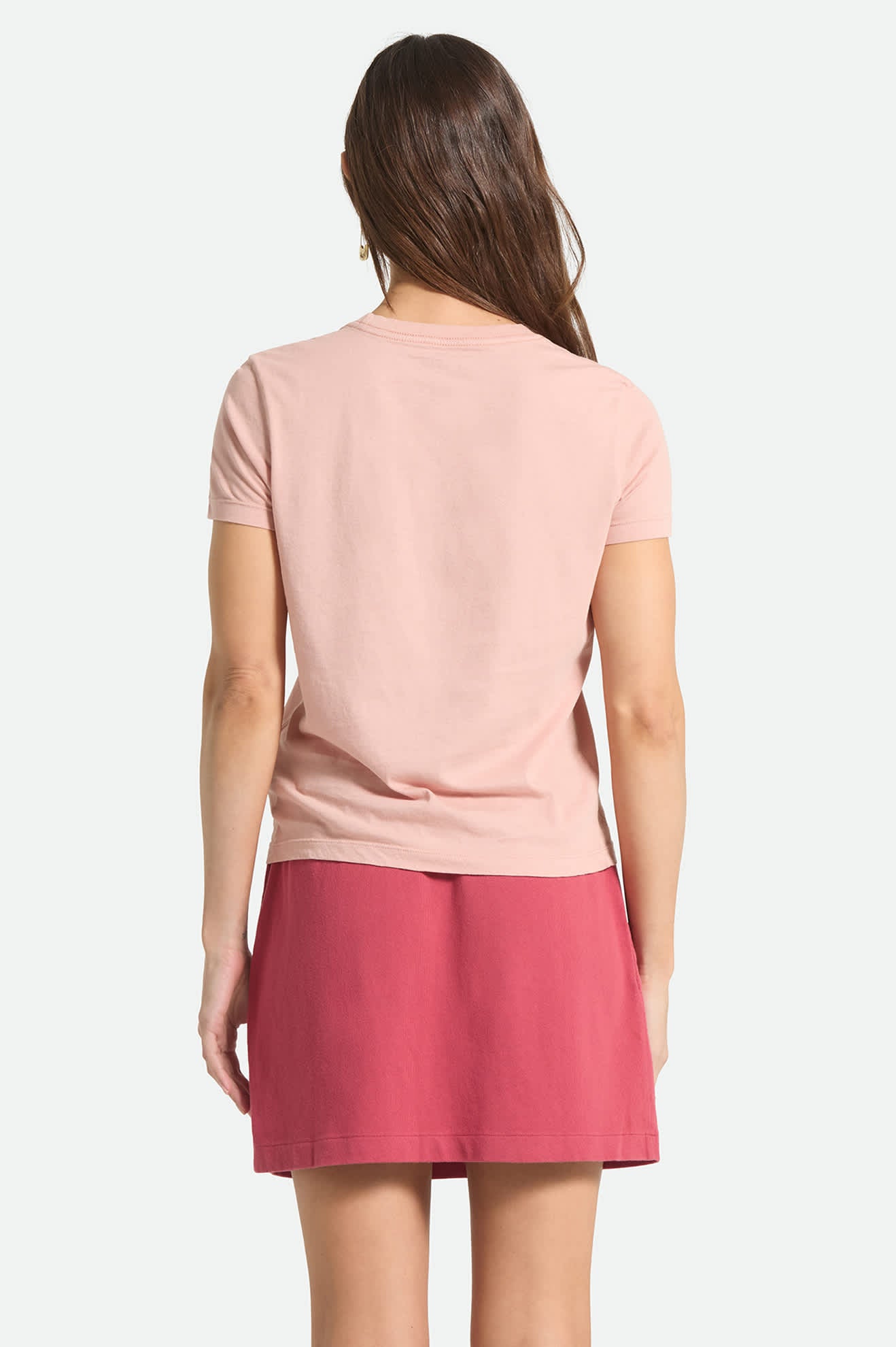 brixton-two-boots-slim-crew-t-shirt-silver-pink-baumwolle image 4