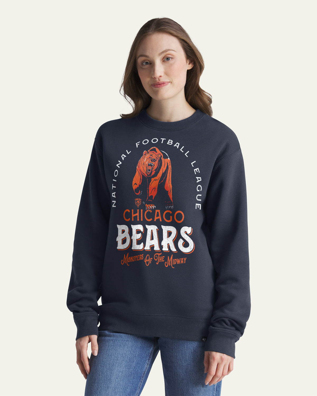 47-brand-headline-chicago-bears-crew-navy-baumwolle image 3