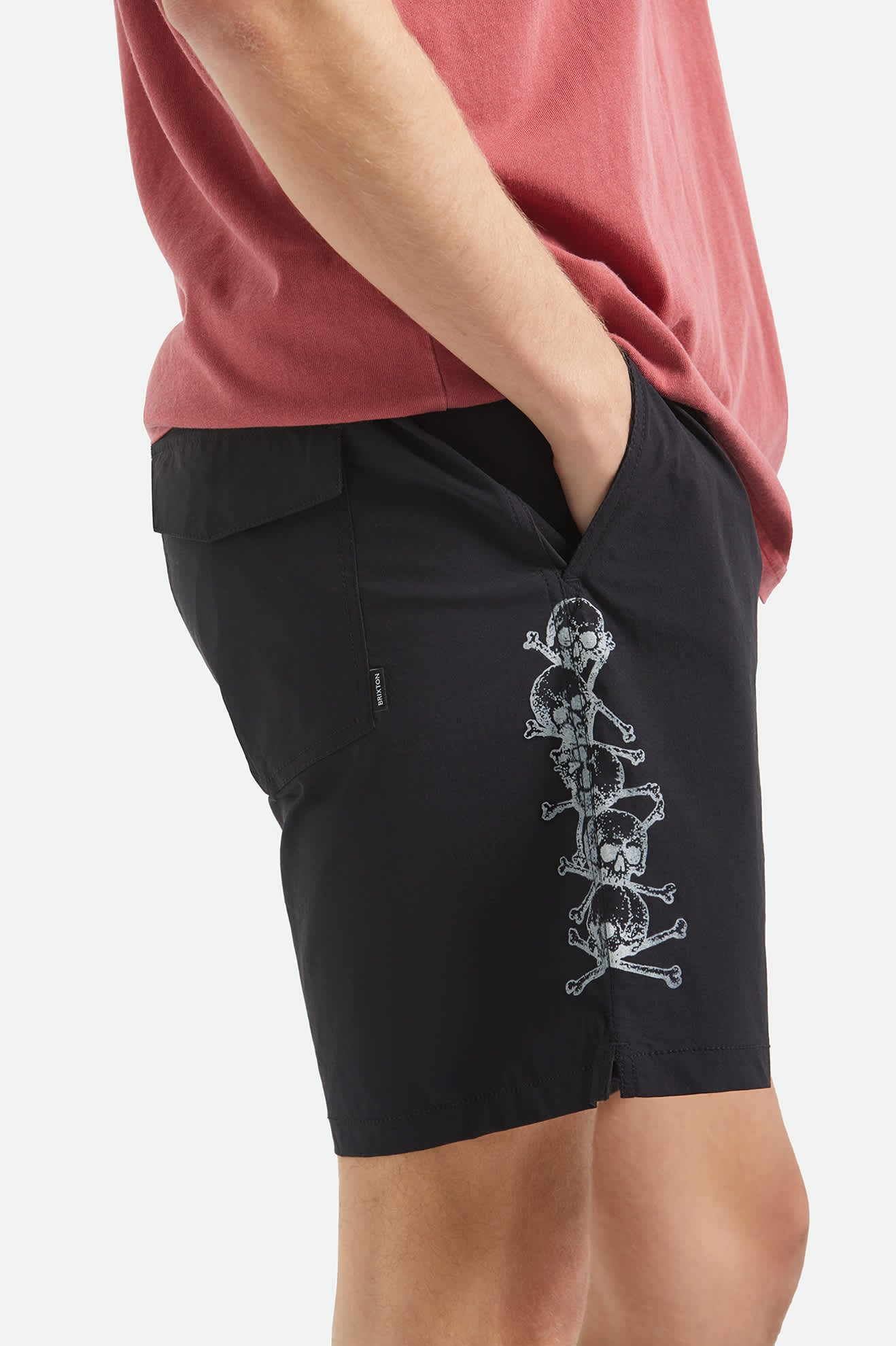 brixton-everyday-stretch-hybrid-7-shorts-schwarz-wei image 6