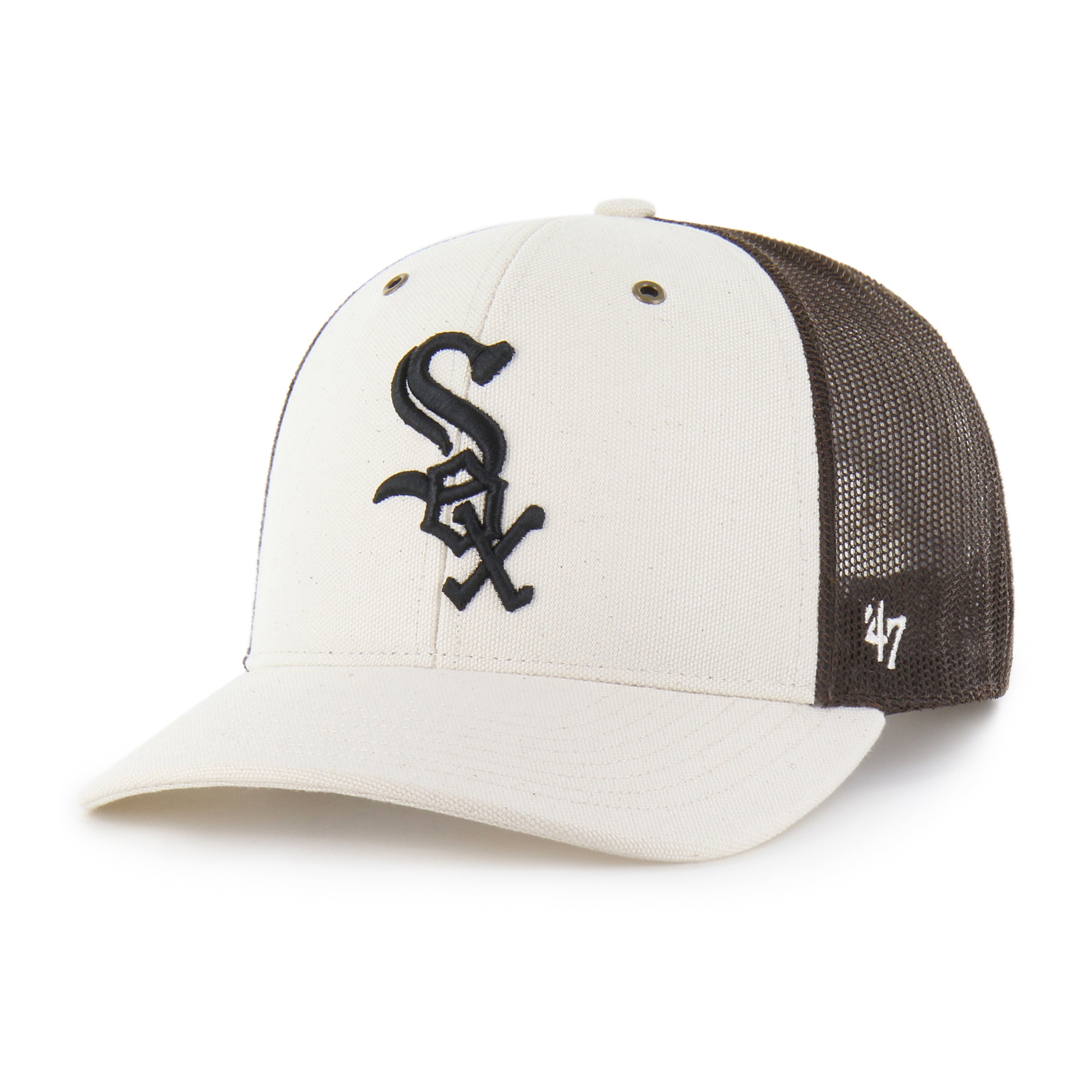 47-trucker-chicago-white-sox-cap-natural-snapback-mesh image 1