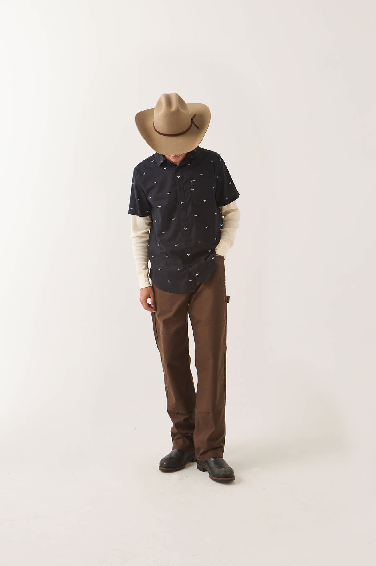 brixton-ford-mustang-shirt-mustang-burnt-rubber-button-up image 8