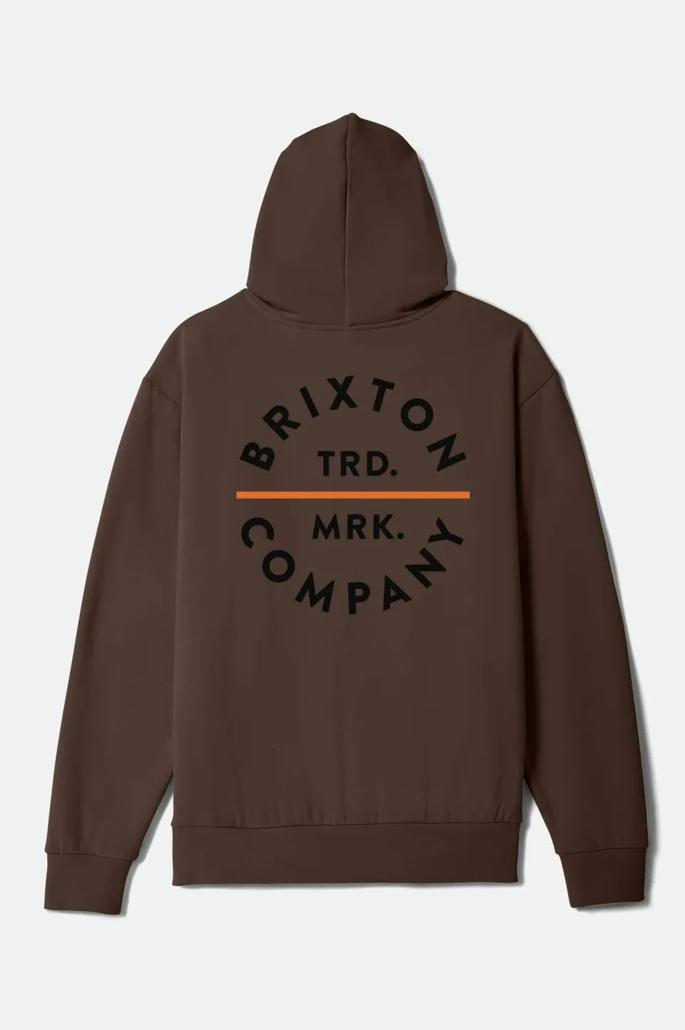 brixton-pledge-hoodie-brown-black-orange-fleece image 1