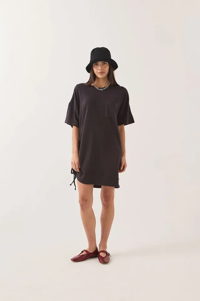 brixton-carefree-t-shirt-kleid-schwarz-bio image 1