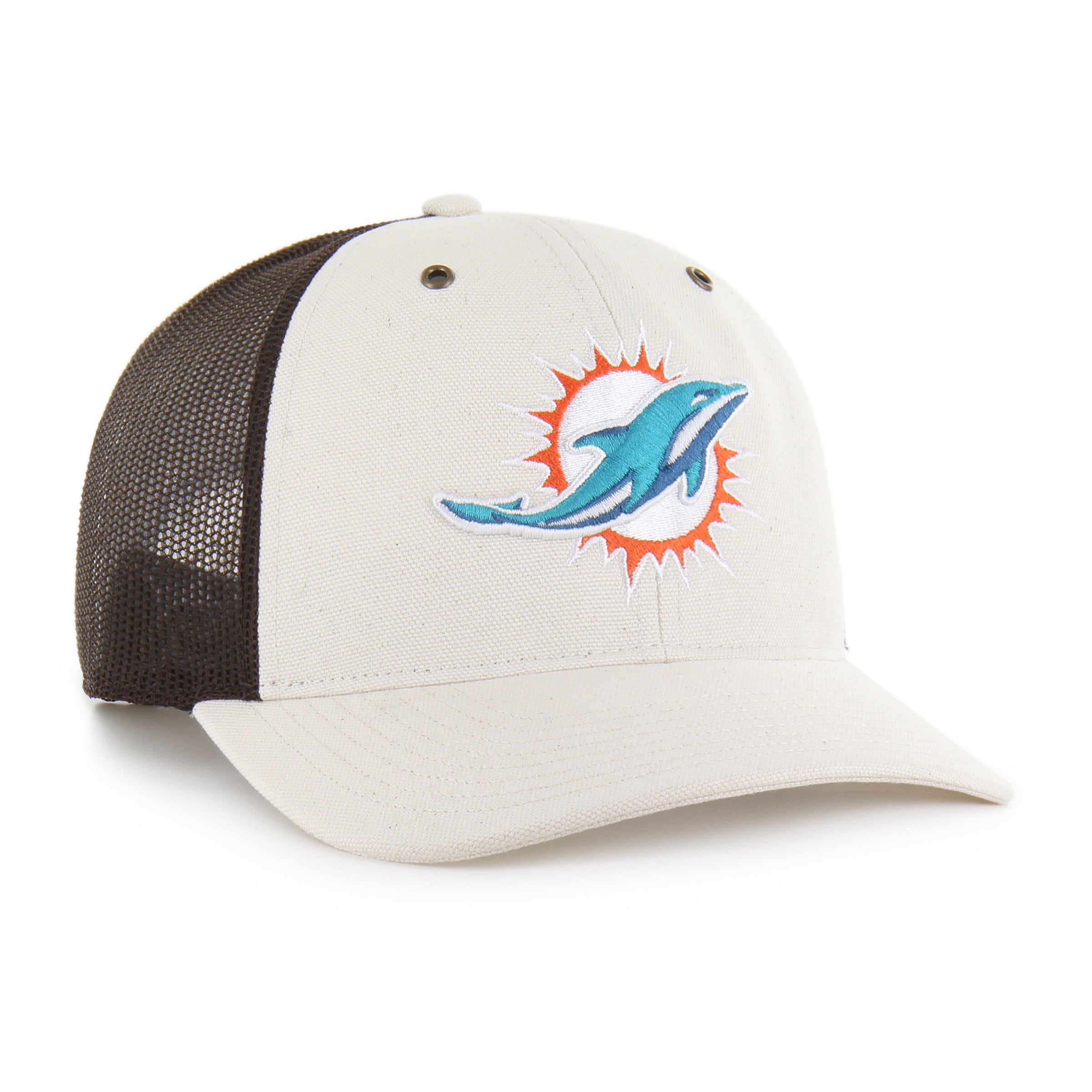 47-carhartt-undyed-trucker-cap-miami-dolphins-natural image 4