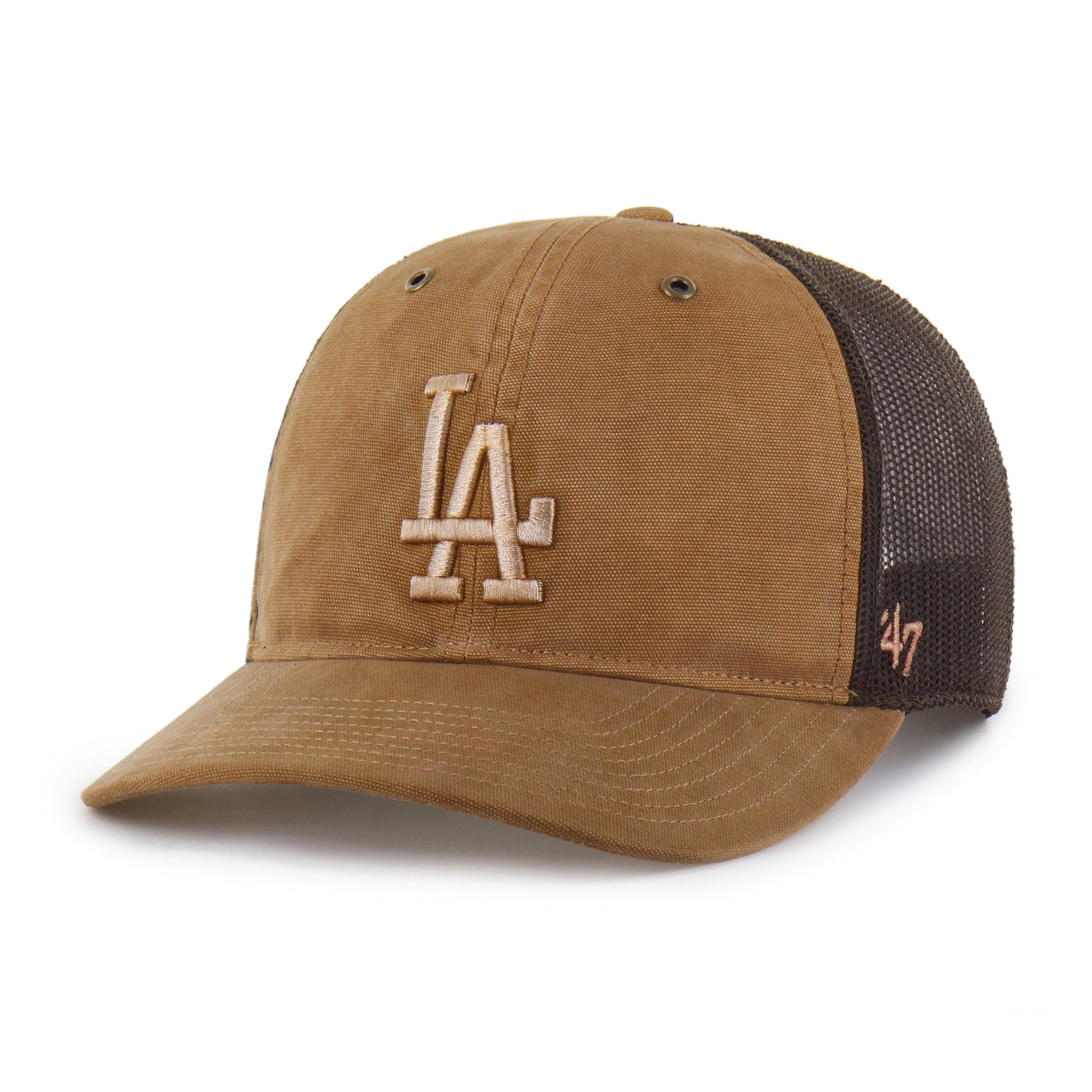 47-brand-la-dodgers-carhartt-trucker-cap-braun-osf image 4