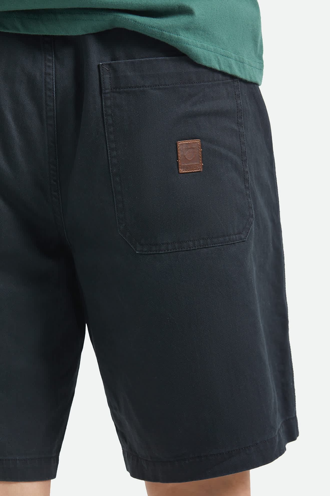 brixton-surplus-herringbone-short-washed-black image 4