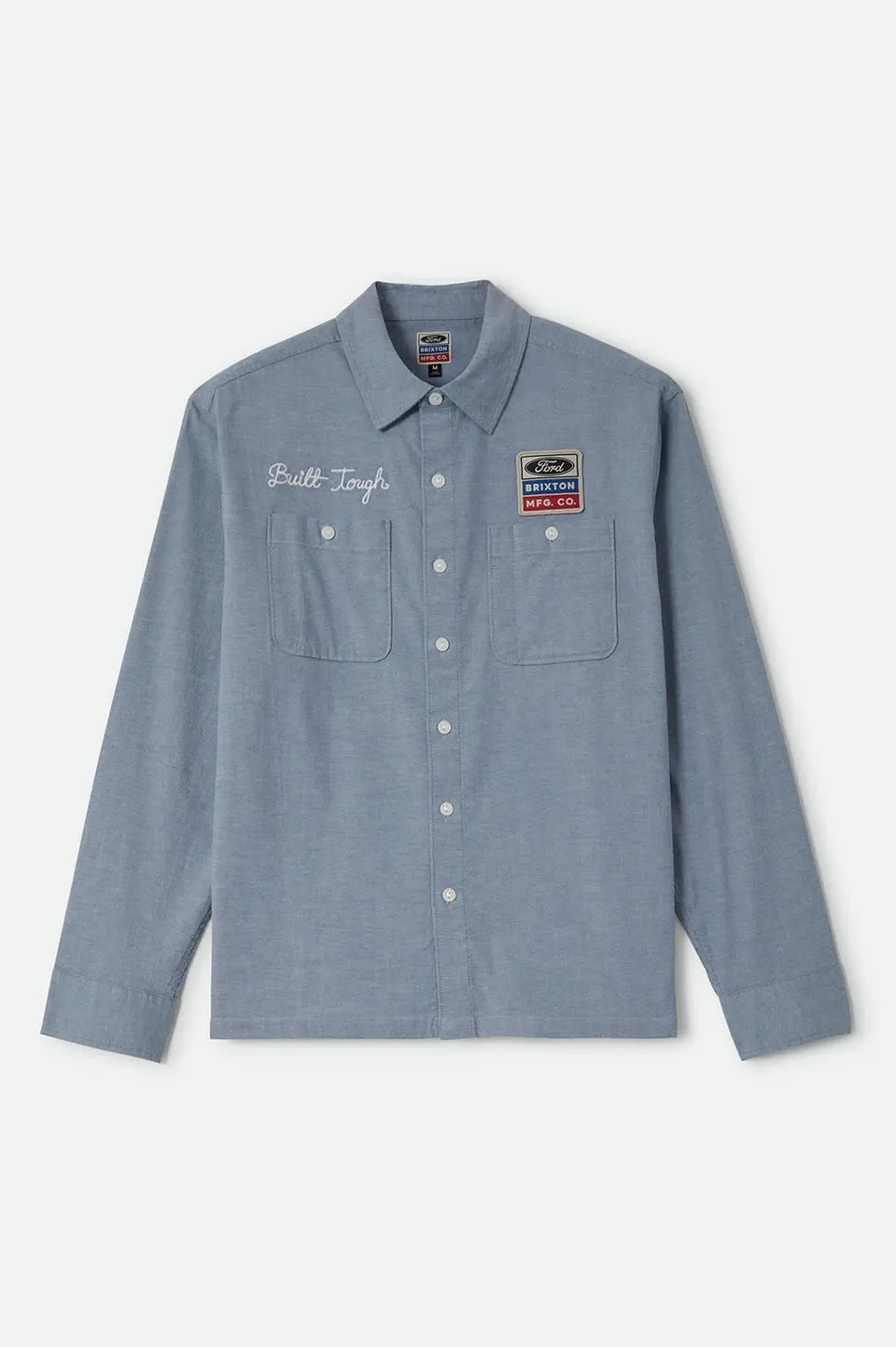 brixton-ford-workshirt-blue-chambray-button-up-stretch image 1