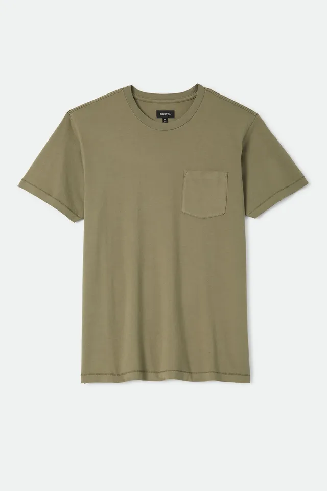 brixton-baseline-pocket-t-shirt-olive-surplus-baumwolle image 1
