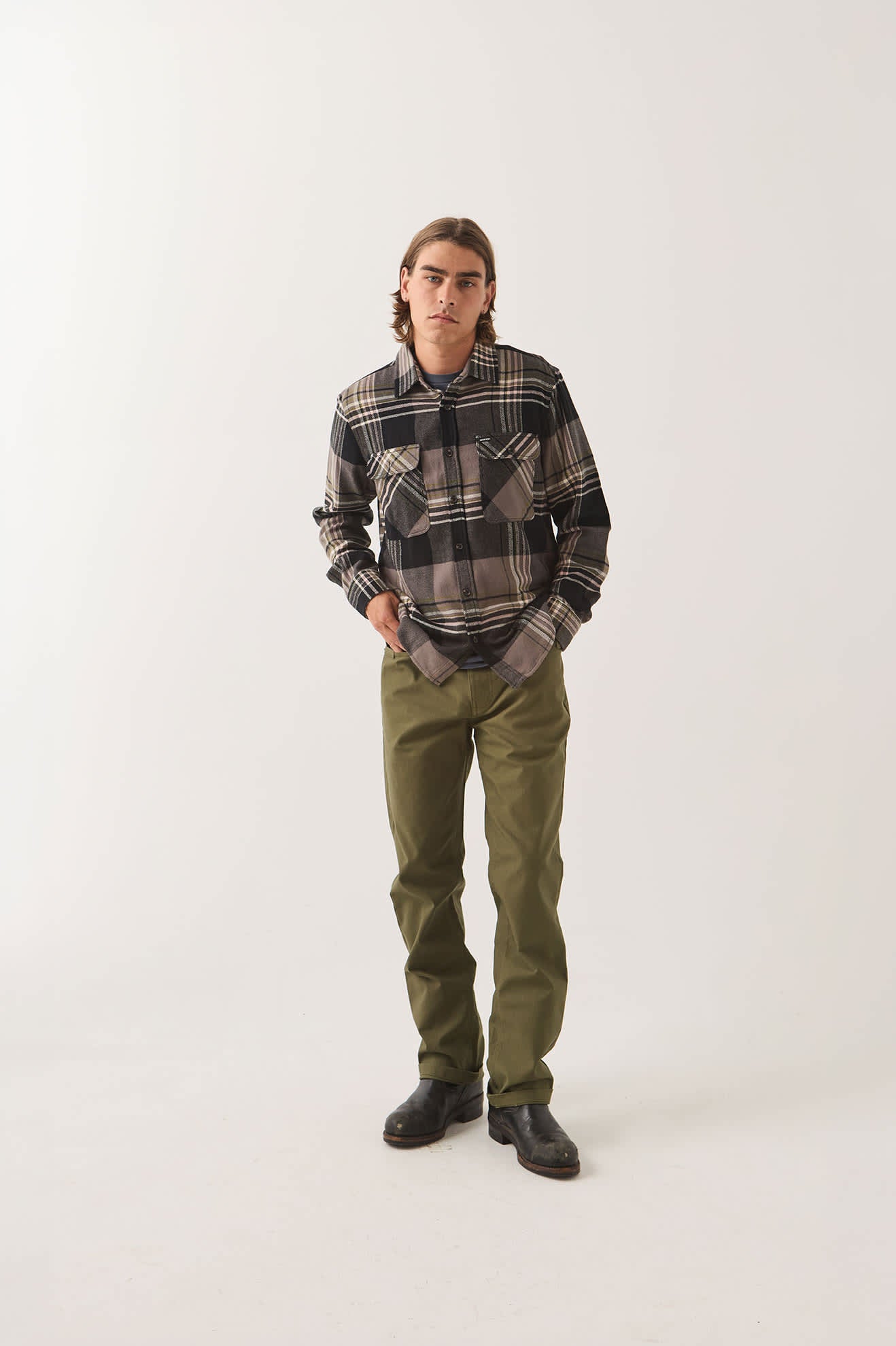 brixton-builders-5-pocket-hose-dark-olive-stretch image 2