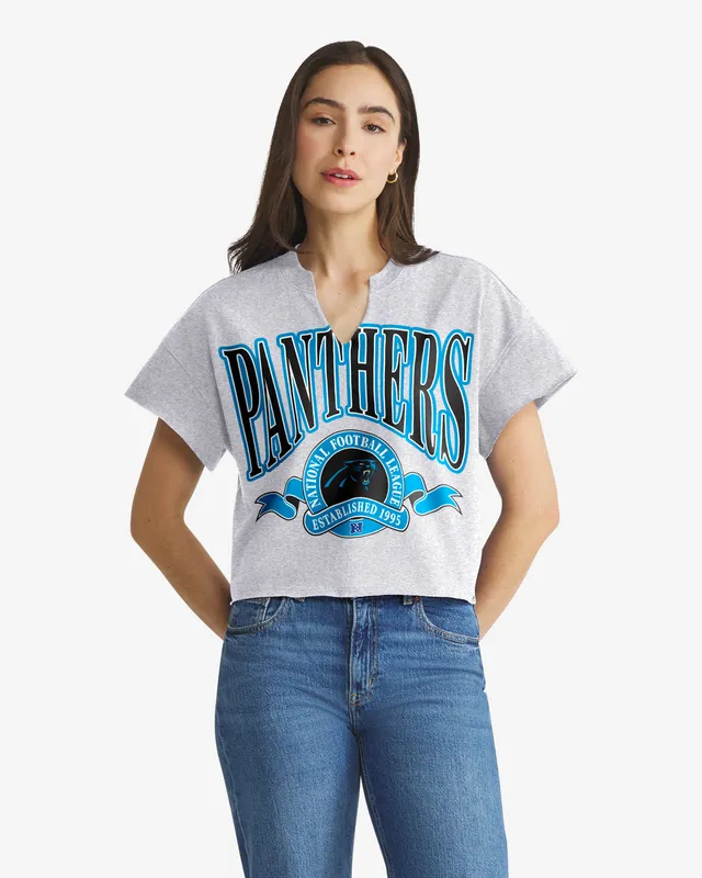 47-brand-panthers-banners-out-notch-neck-t-shirt-damen-grau image 1