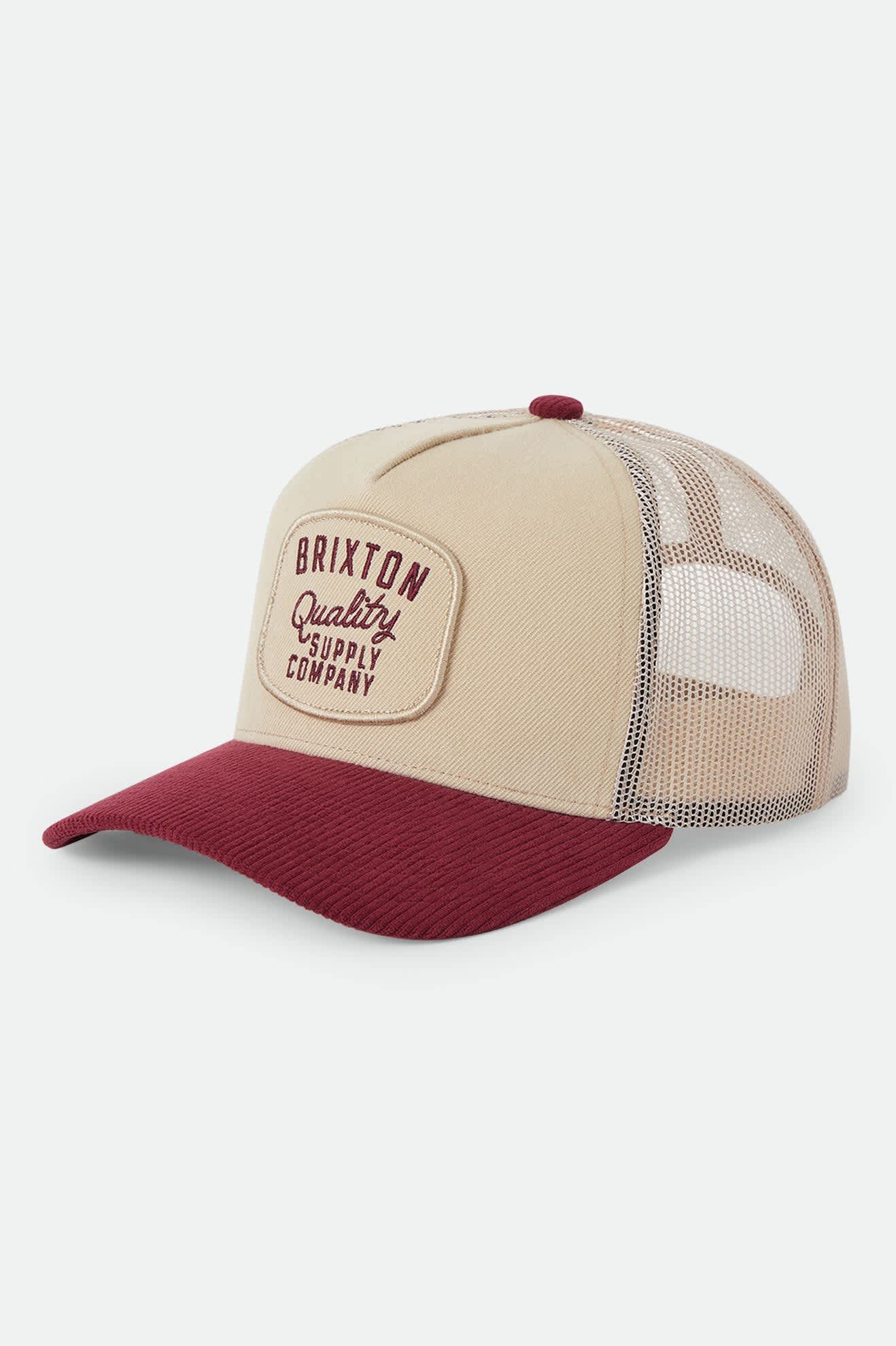 brixton-hubal-trucker-hat-oatmeal-brick-cord image 1