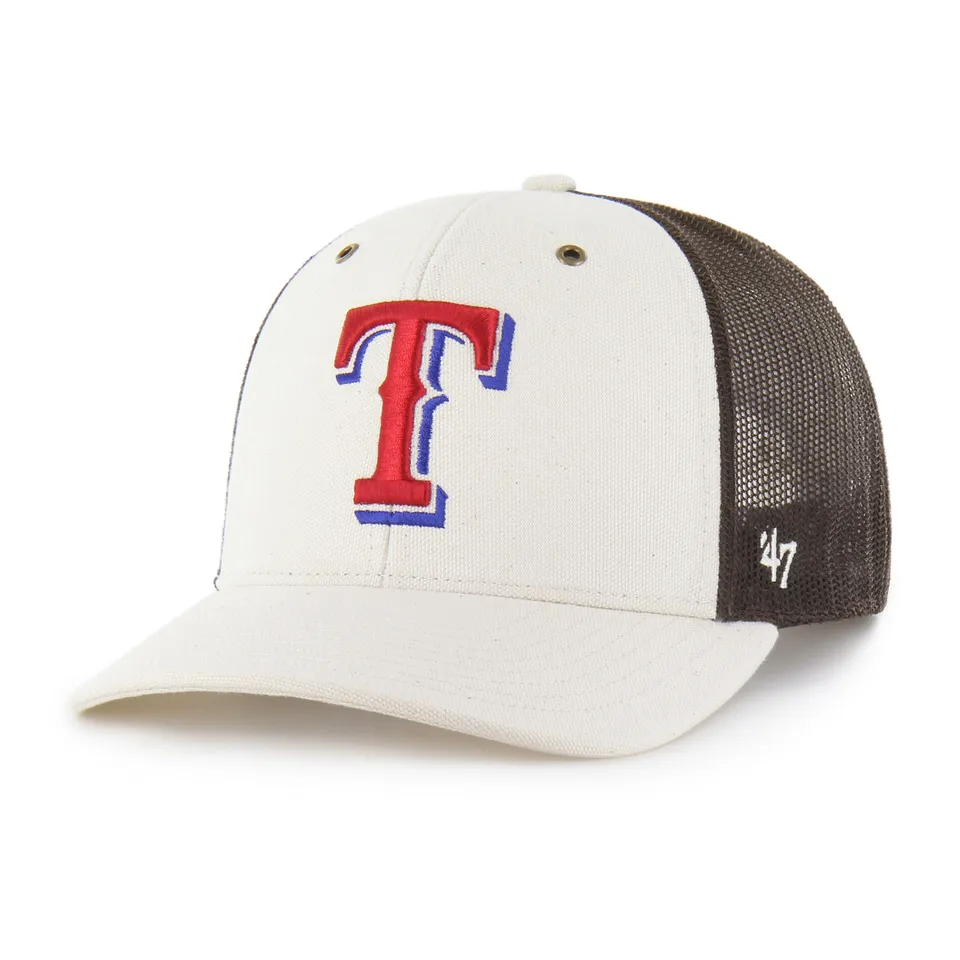 47-trucker-texas-rangers-cap-natural-carhartt-snapback image 1