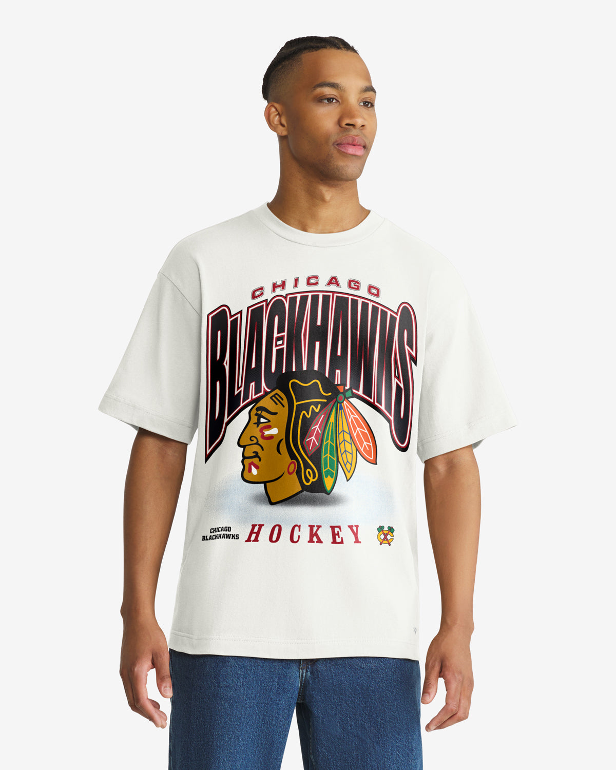 47-foundation-tee-chicago-blackhawks-t-shirt-sandstone-herren image 1