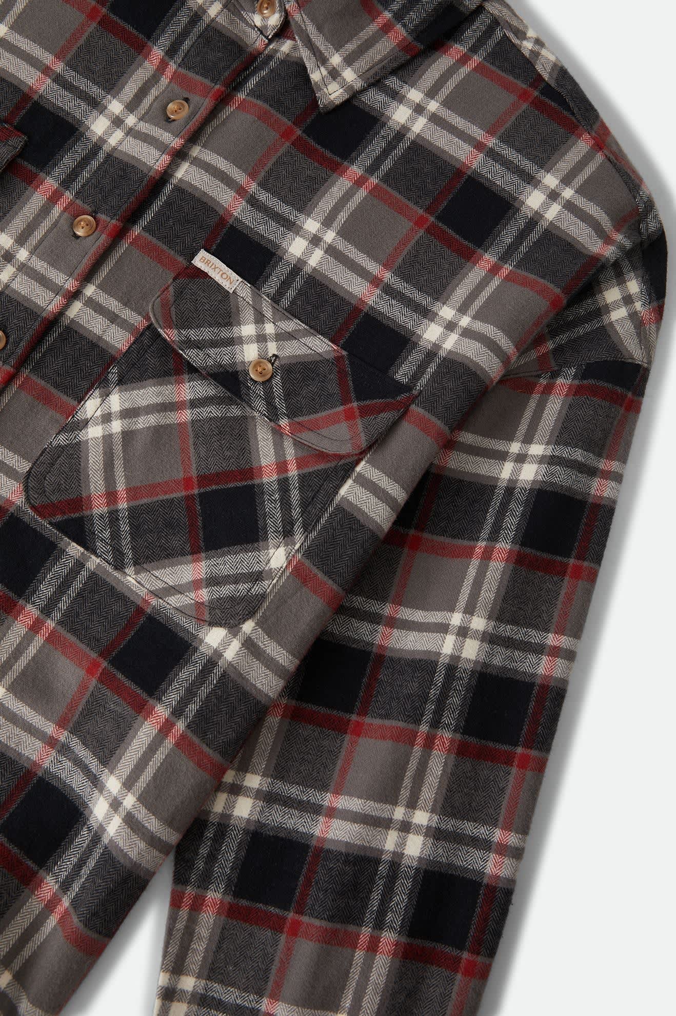 brixton-bowery-crop-overshirt-washed-black-plaid image 8