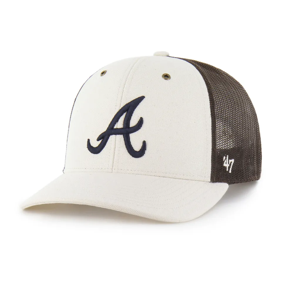 47-trucker-atlanta-braves-carhartt-cap-natural image 1