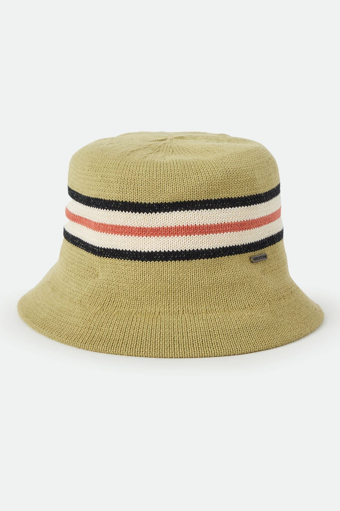 brixton-redding-bucket-hat-green-multi-stripe-packable image 1