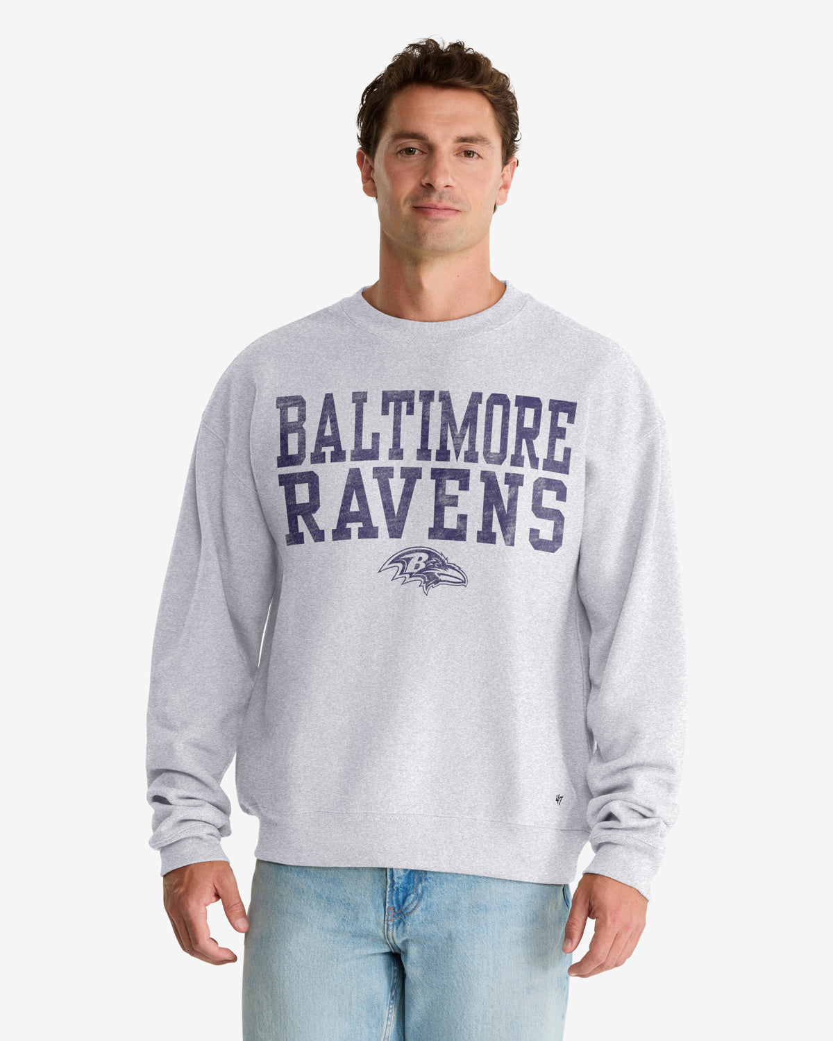 47-foundation-baltimore-ravens-campus-stack-sweatshirt-grau image 1
